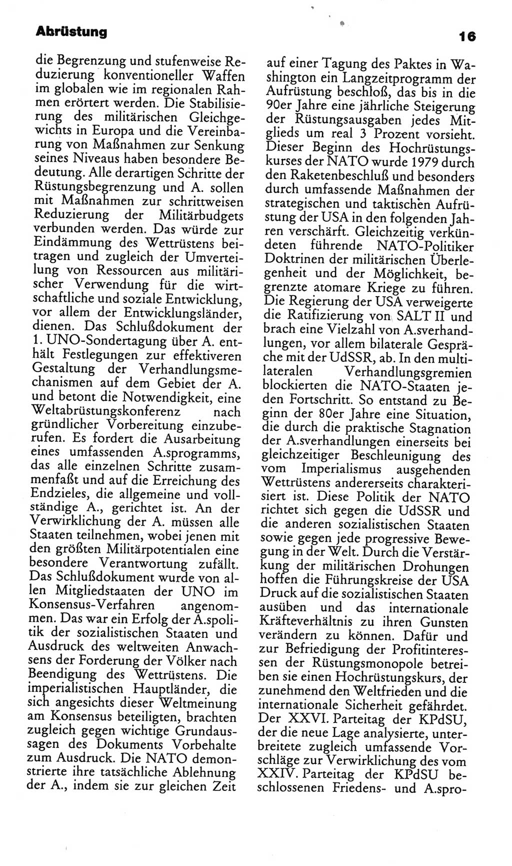 Kleines politisches Wörterbuch [Deutsche Demokratische Republik (DDR)] 1986, Seite 16 (Kl. pol. Wb. DDR 1986, S. 16)