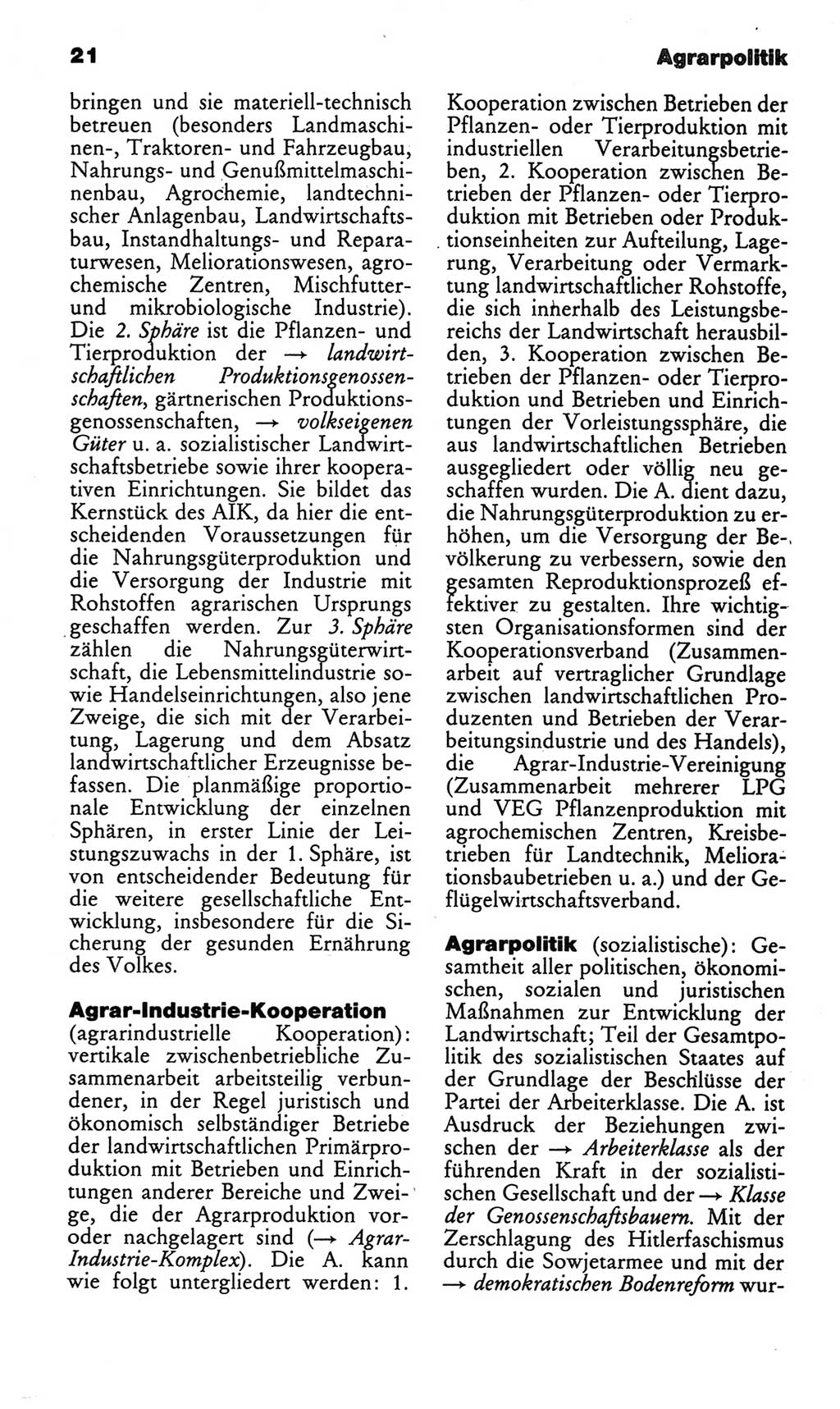 Kleines politisches Wörterbuch [Deutsche Demokratische Republik (DDR)] 1986, Seite 21 (Kl. pol. Wb. DDR 1986, S. 21)
