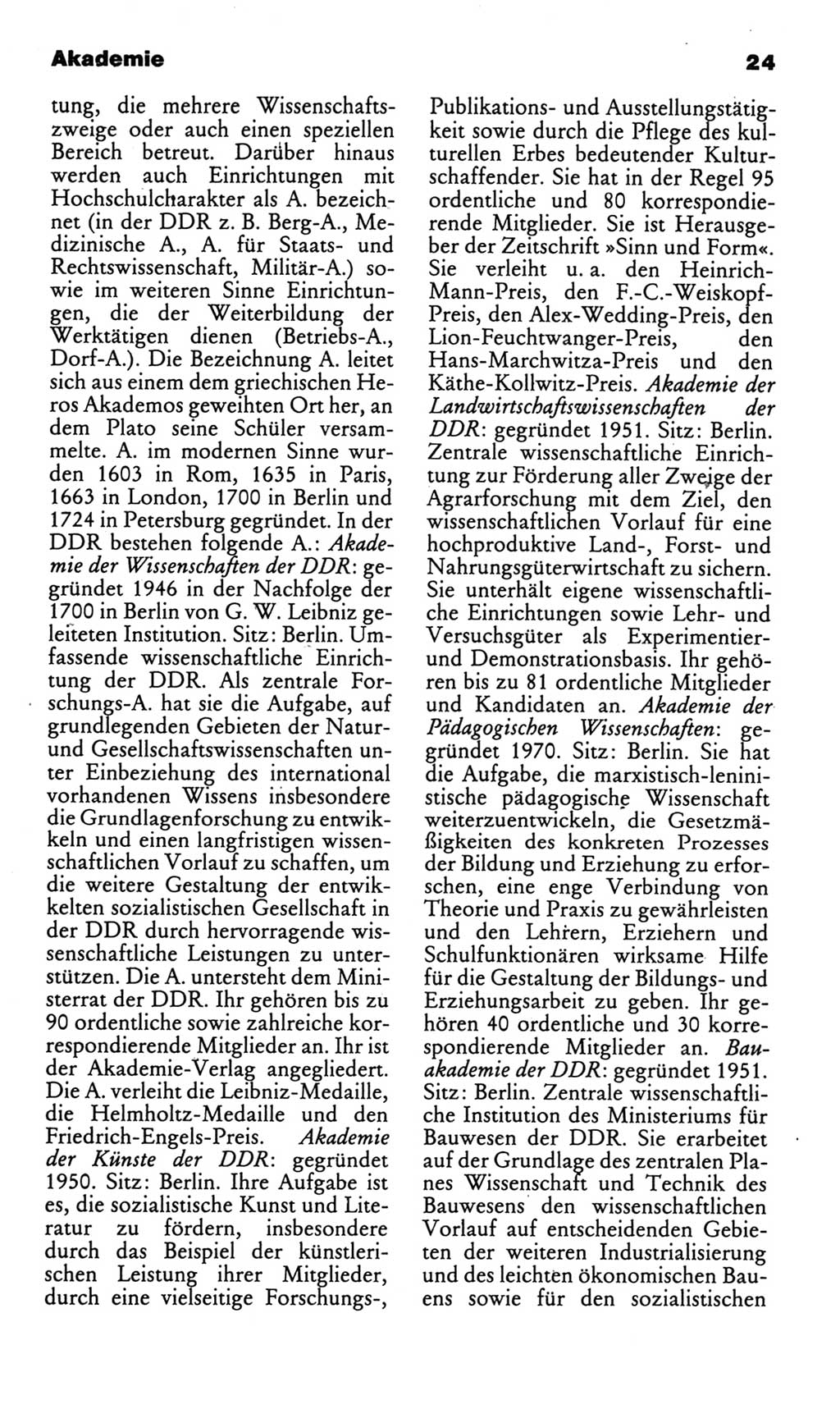 Kleines politisches Wörterbuch [Deutsche Demokratische Republik (DDR)] 1986, Seite 24 (Kl. pol. Wb. DDR 1986, S. 24)