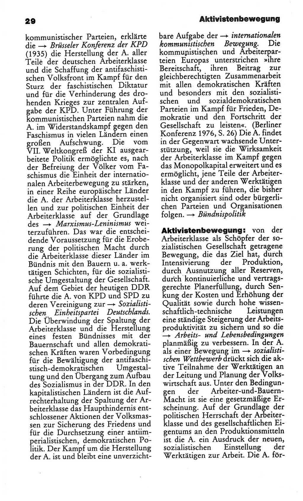 Kleines politisches Wörterbuch [Deutsche Demokratische Republik (DDR)] 1986, Seite 29 (Kl. pol. Wb. DDR 1986, S. 29)