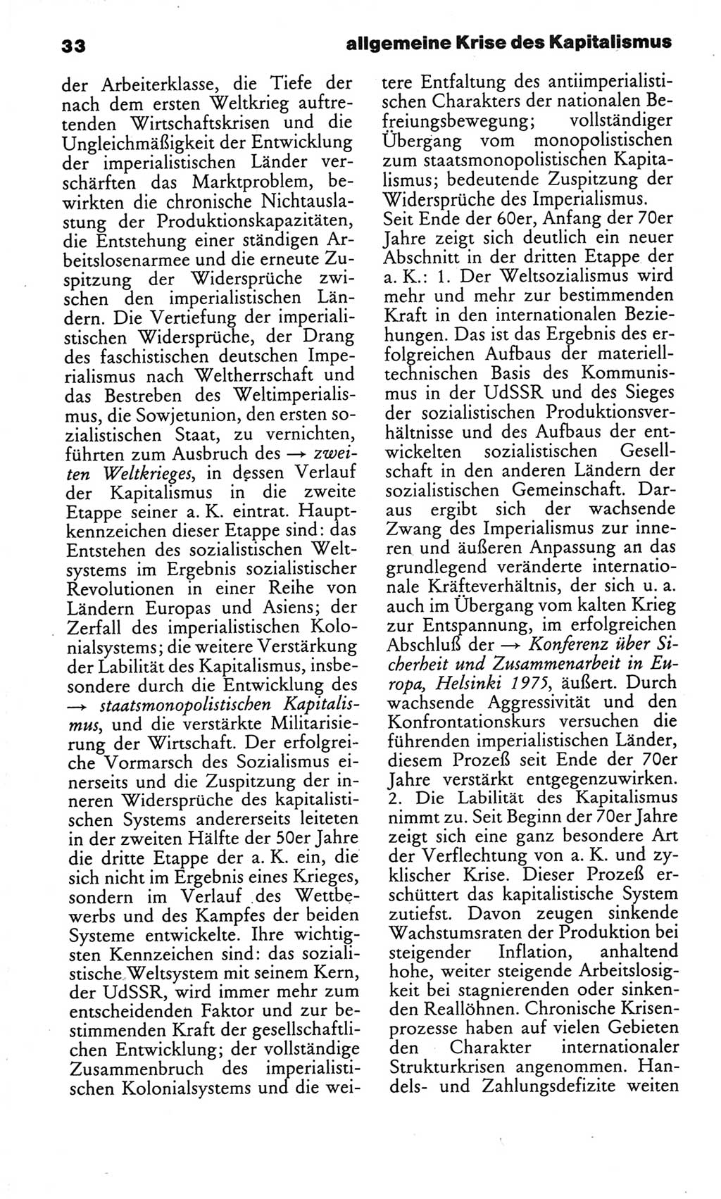 Kleines politisches Wörterbuch [Deutsche Demokratische Republik (DDR)] 1986, Seite 33 (Kl. pol. Wb. DDR 1986, S. 33)