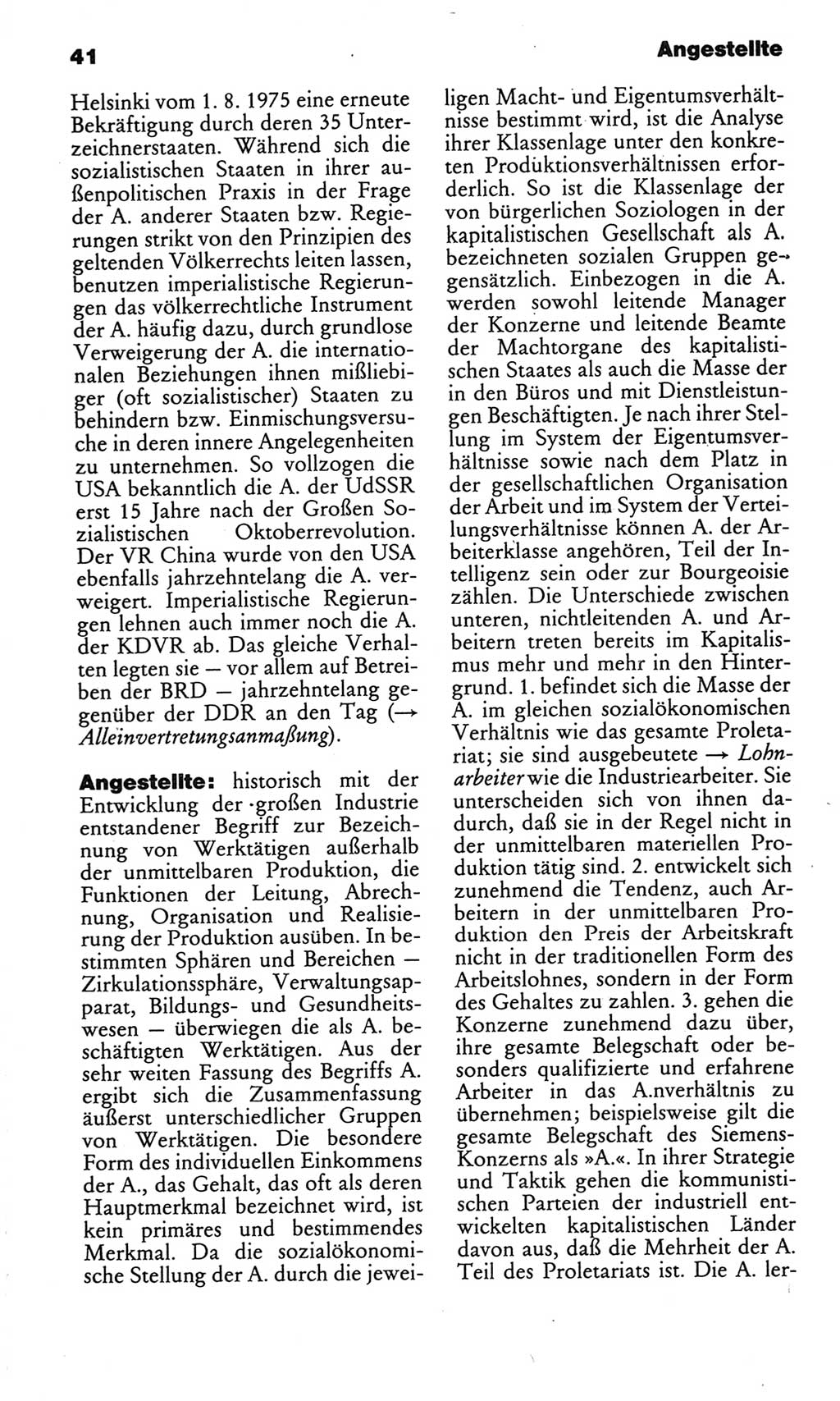 Kleines politisches Wörterbuch [Deutsche Demokratische Republik (DDR)] 1986, Seite 41 (Kl. pol. Wb. DDR 1986, S. 41)