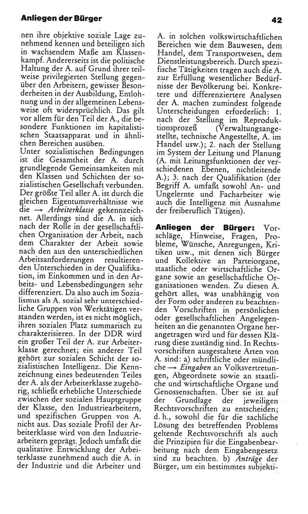 Kleines politisches Wörterbuch [Deutsche Demokratische Republik (DDR)] 1986, Seite 42 (Kl. pol. Wb. DDR 1986, S. 42)