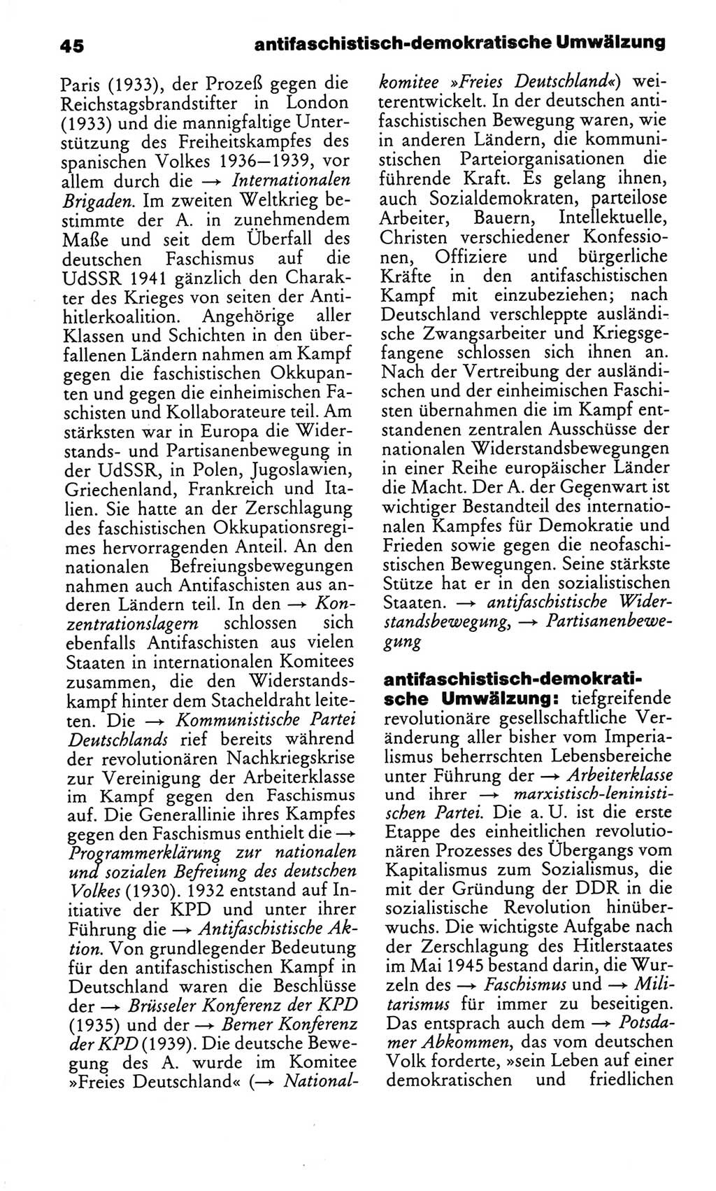 Kleines politisches Wörterbuch [Deutsche Demokratische Republik (DDR)] 1986, Seite 45 (Kl. pol. Wb. DDR 1986, S. 45)