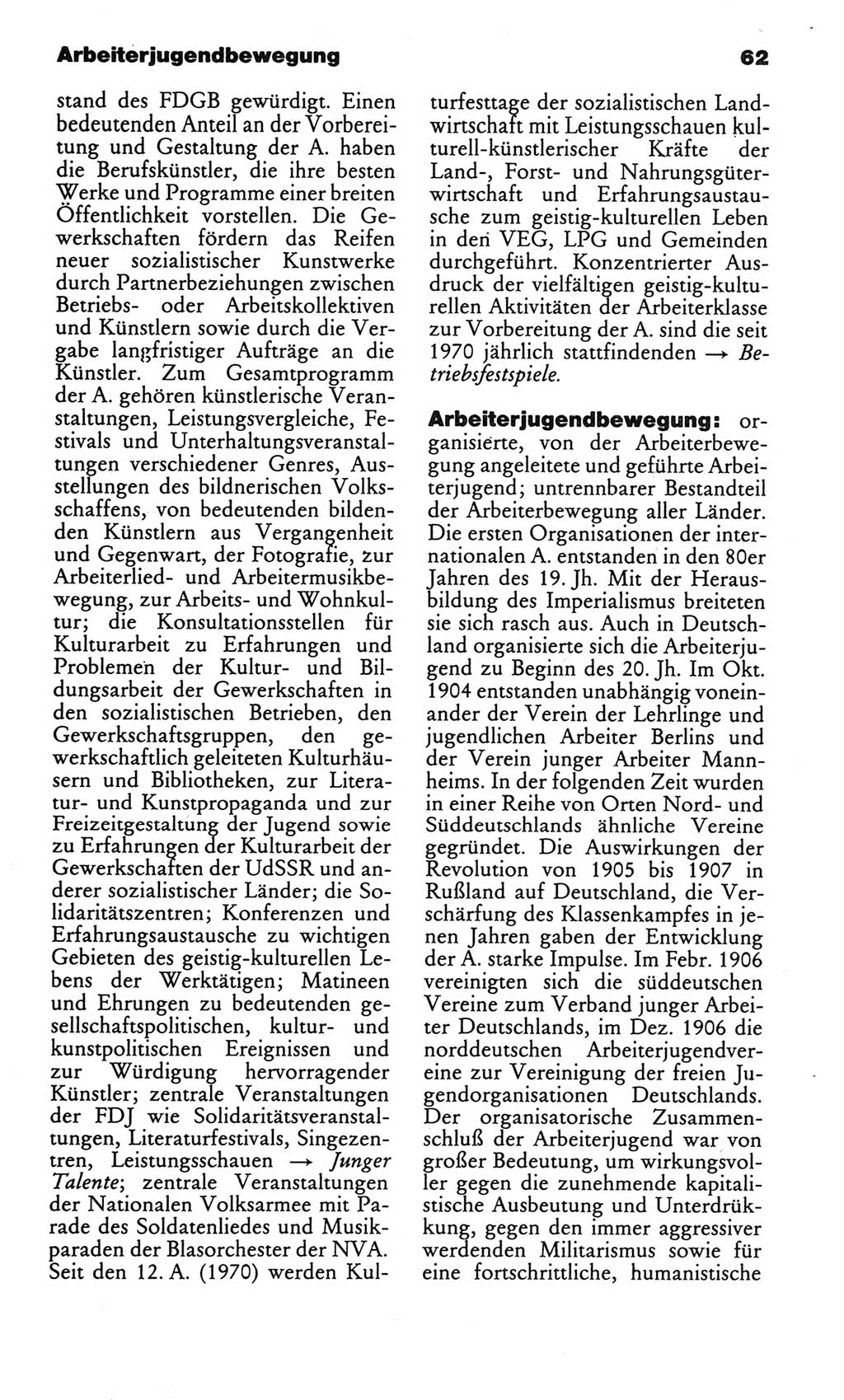 Kleines politisches Wörterbuch [Deutsche Demokratische Republik (DDR)] 1986, Seite 62 (Kl. pol. Wb. DDR 1986, S. 62)