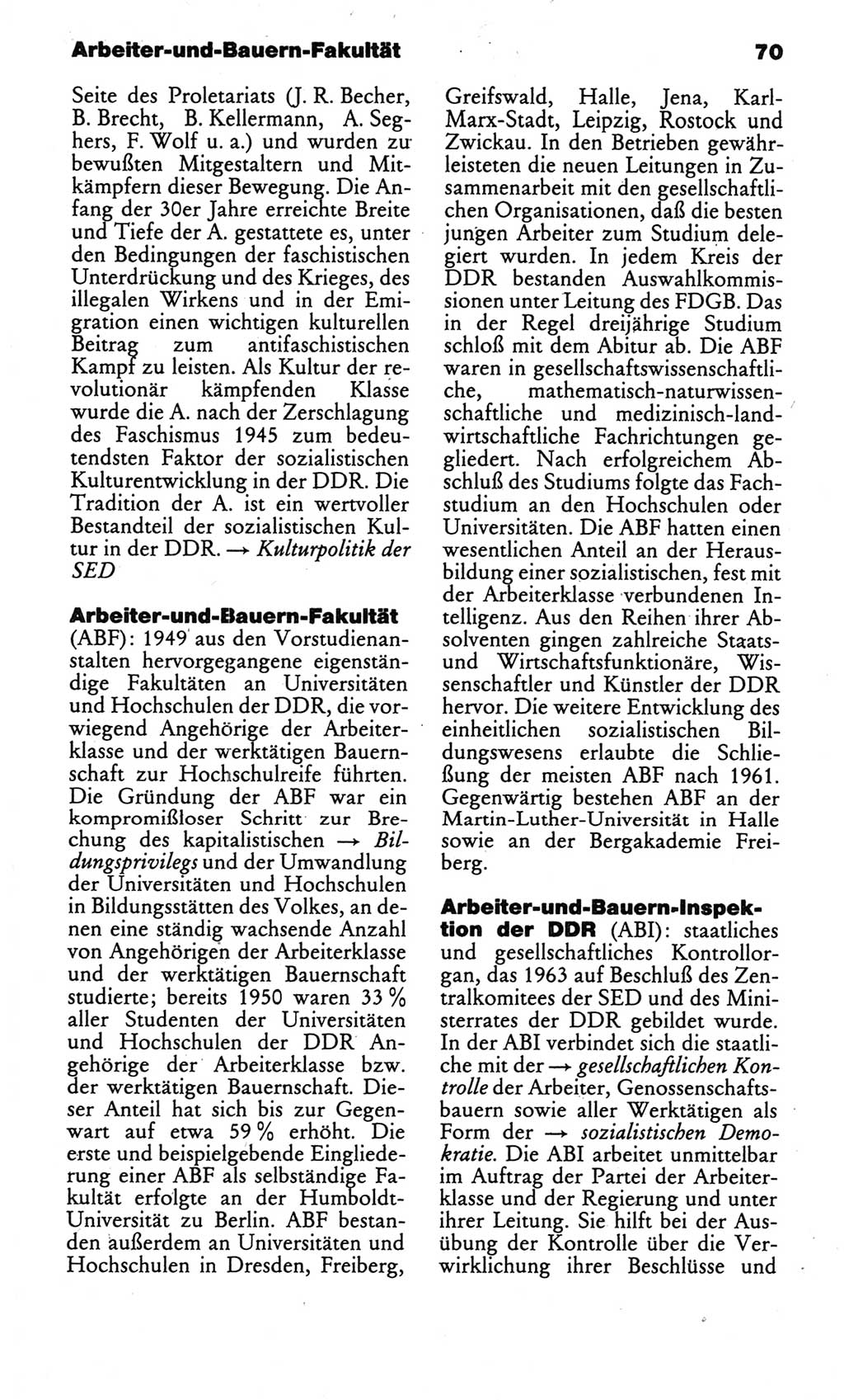 Kleines politisches Wörterbuch [Deutsche Demokratische Republik (DDR)] 1986, Seite 70 (Kl. pol. Wb. DDR 1986, S. 70)