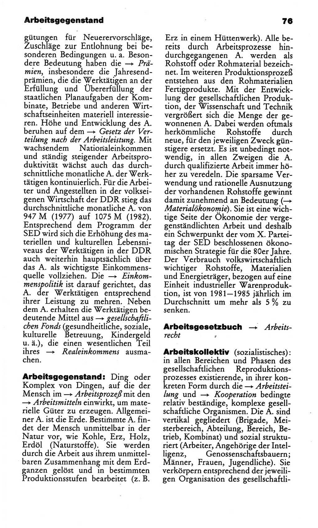 Kleines politisches Wörterbuch [Deutsche Demokratische Republik (DDR)] 1986, Seite 76 (Kl. pol. Wb. DDR 1986, S. 76)
