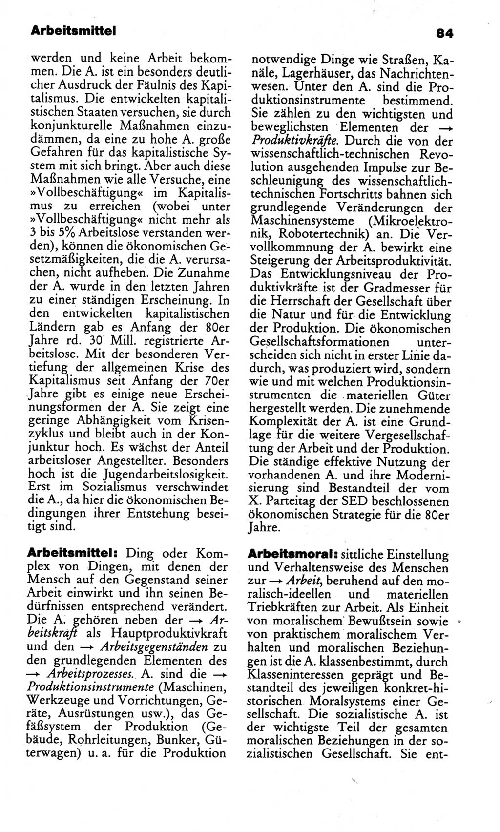 Kleines politisches Wörterbuch [Deutsche Demokratische Republik (DDR)] 1986, Seite 84 (Kl. pol. Wb. DDR 1986, S. 84)