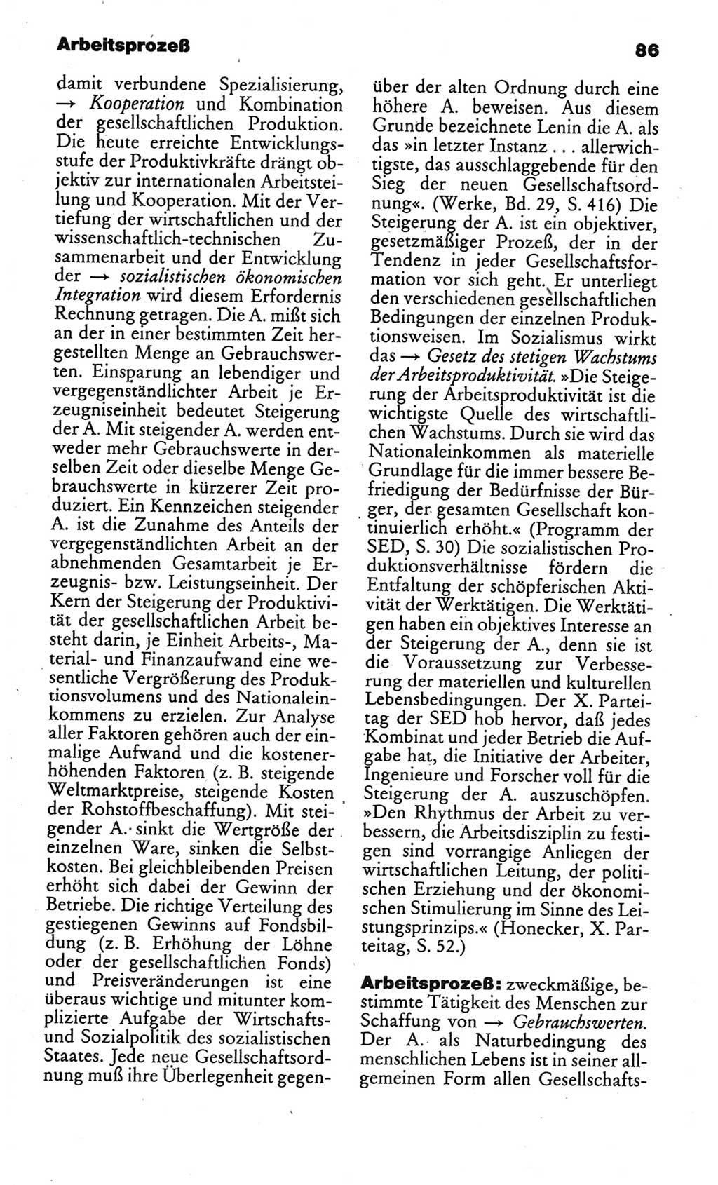 Kleines politisches Wörterbuch [Deutsche Demokratische Republik (DDR)] 1986, Seite 86 (Kl. pol. Wb. DDR 1986, S. 86)