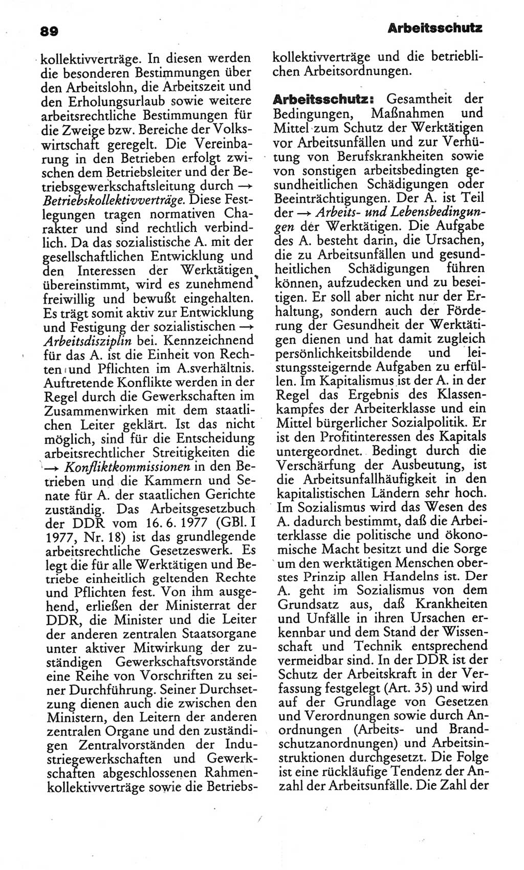Kleines politisches Wörterbuch [Deutsche Demokratische Republik (DDR)] 1986, Seite 89 (Kl. pol. Wb. DDR 1986, S. 89)
