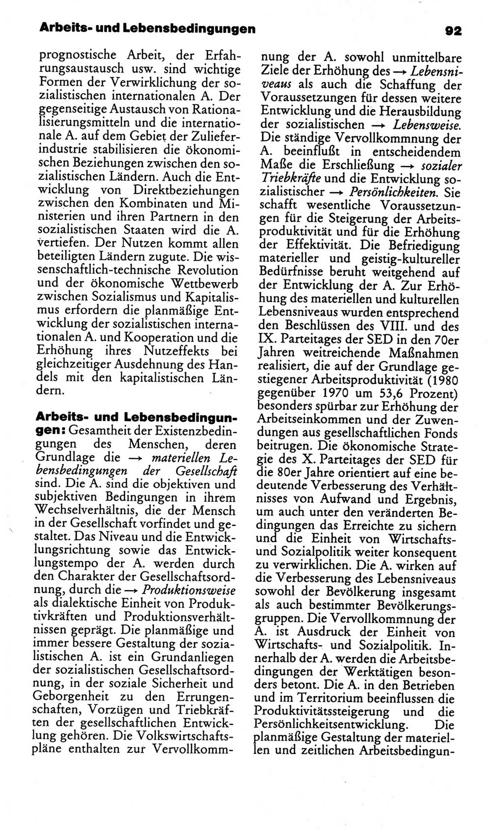 Kleines politisches Wörterbuch [Deutsche Demokratische Republik (DDR)] 1986, Seite 92 (Kl. pol. Wb. DDR 1986, S. 92)