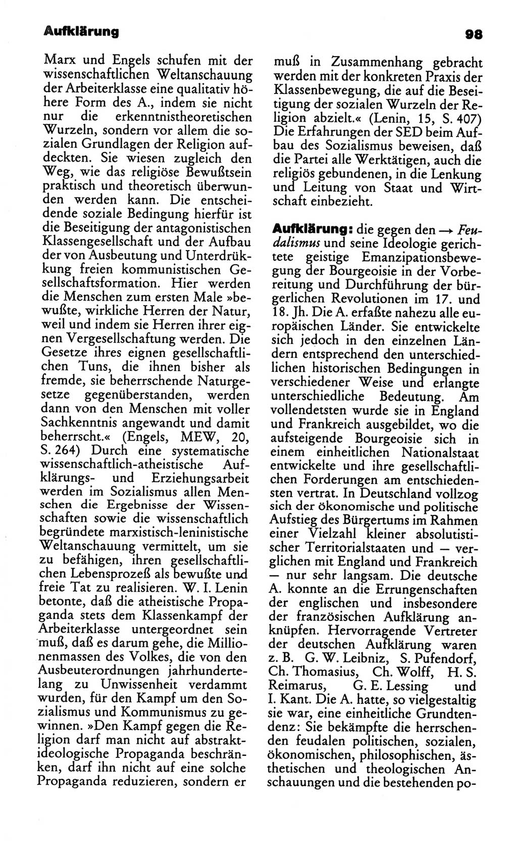 Kleines politisches Wörterbuch [Deutsche Demokratische Republik (DDR)] 1986, Seite 98 (Kl. pol. Wb. DDR 1986, S. 98)