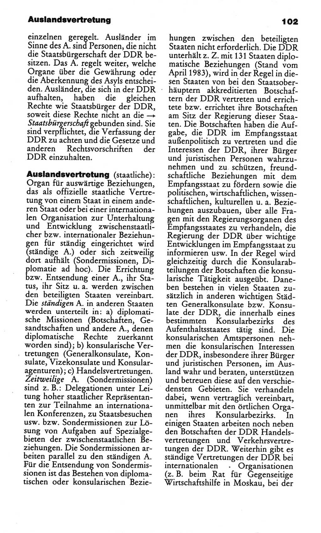 Kleines politisches Wörterbuch [Deutsche Demokratische Republik (DDR)] 1986, Seite 102 (Kl. pol. Wb. DDR 1986, S. 102)