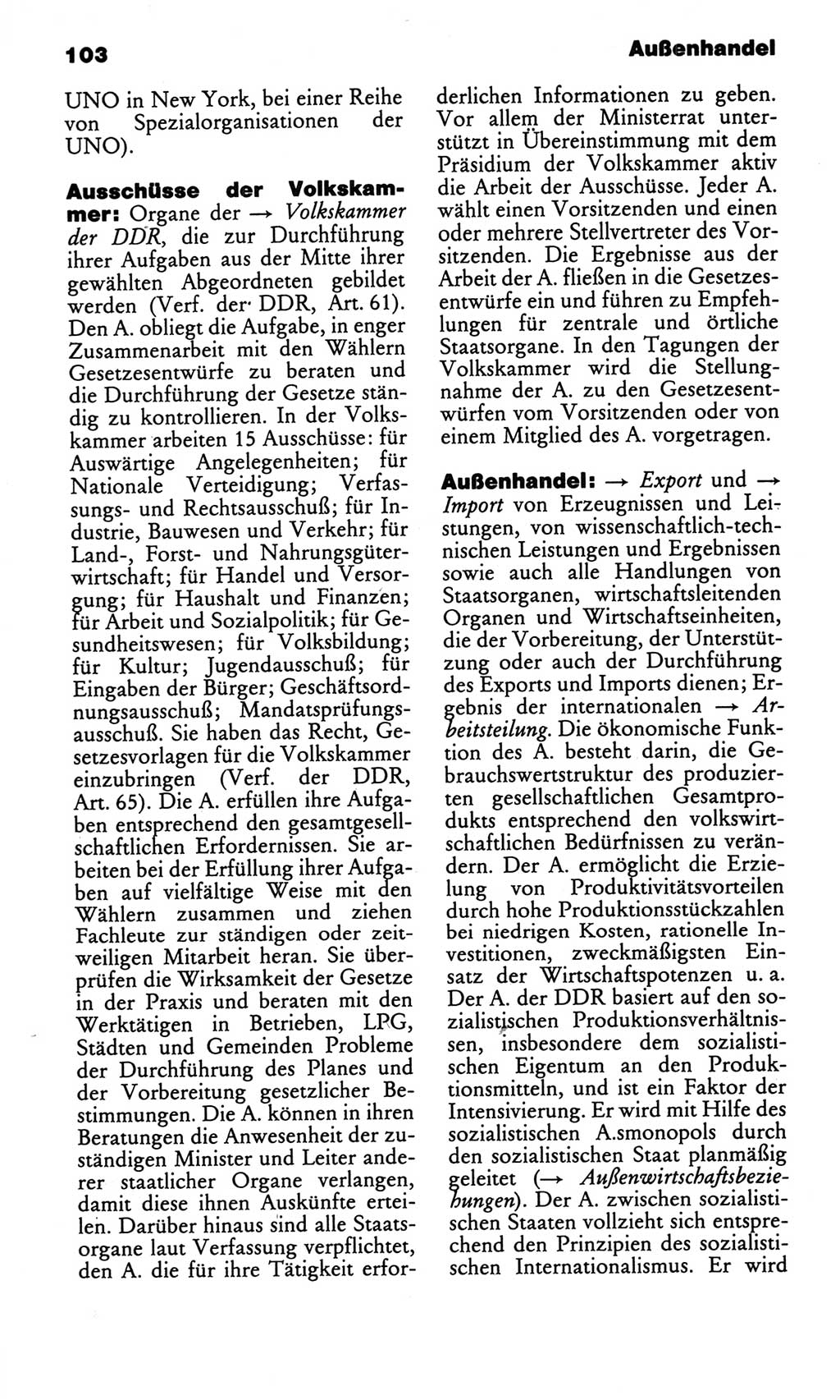 Kleines politisches Wörterbuch [Deutsche Demokratische Republik (DDR)] 1986, Seite 103 (Kl. pol. Wb. DDR 1986, S. 103)