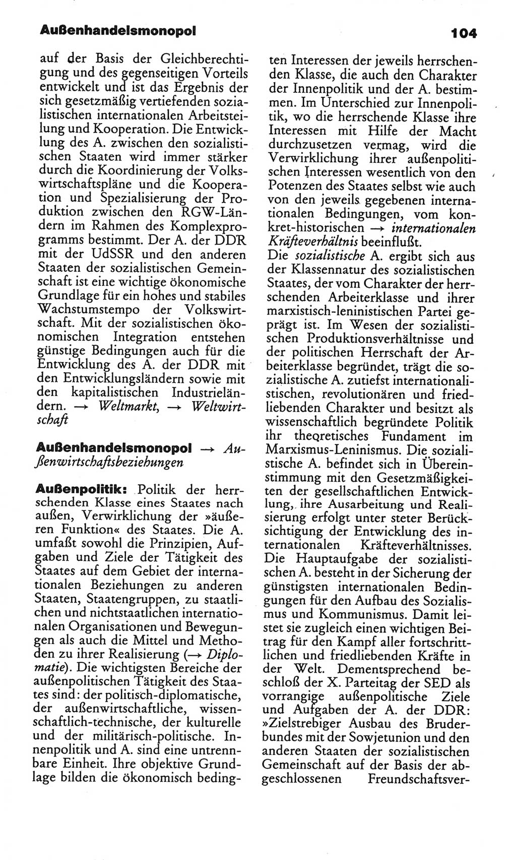 Kleines politisches Wörterbuch [Deutsche Demokratische Republik (DDR)] 1986, Seite 104 (Kl. pol. Wb. DDR 1986, S. 104)