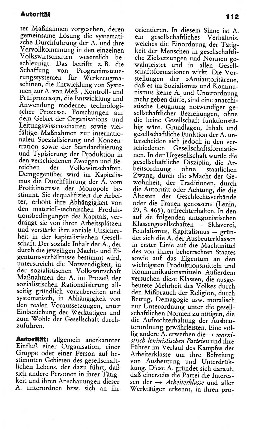 Kleines politisches Wörterbuch [Deutsche Demokratische Republik (DDR)] 1986, Seite 112 (Kl. pol. Wb. DDR 1986, S. 112)