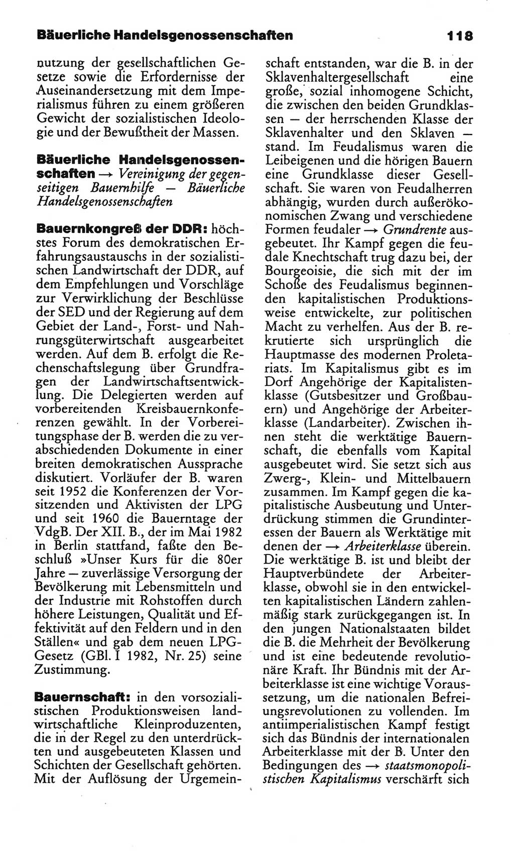 Kleines politisches Wörterbuch [Deutsche Demokratische Republik (DDR)] 1986, Seite 118 (Kl. pol. Wb. DDR 1986, S. 118)