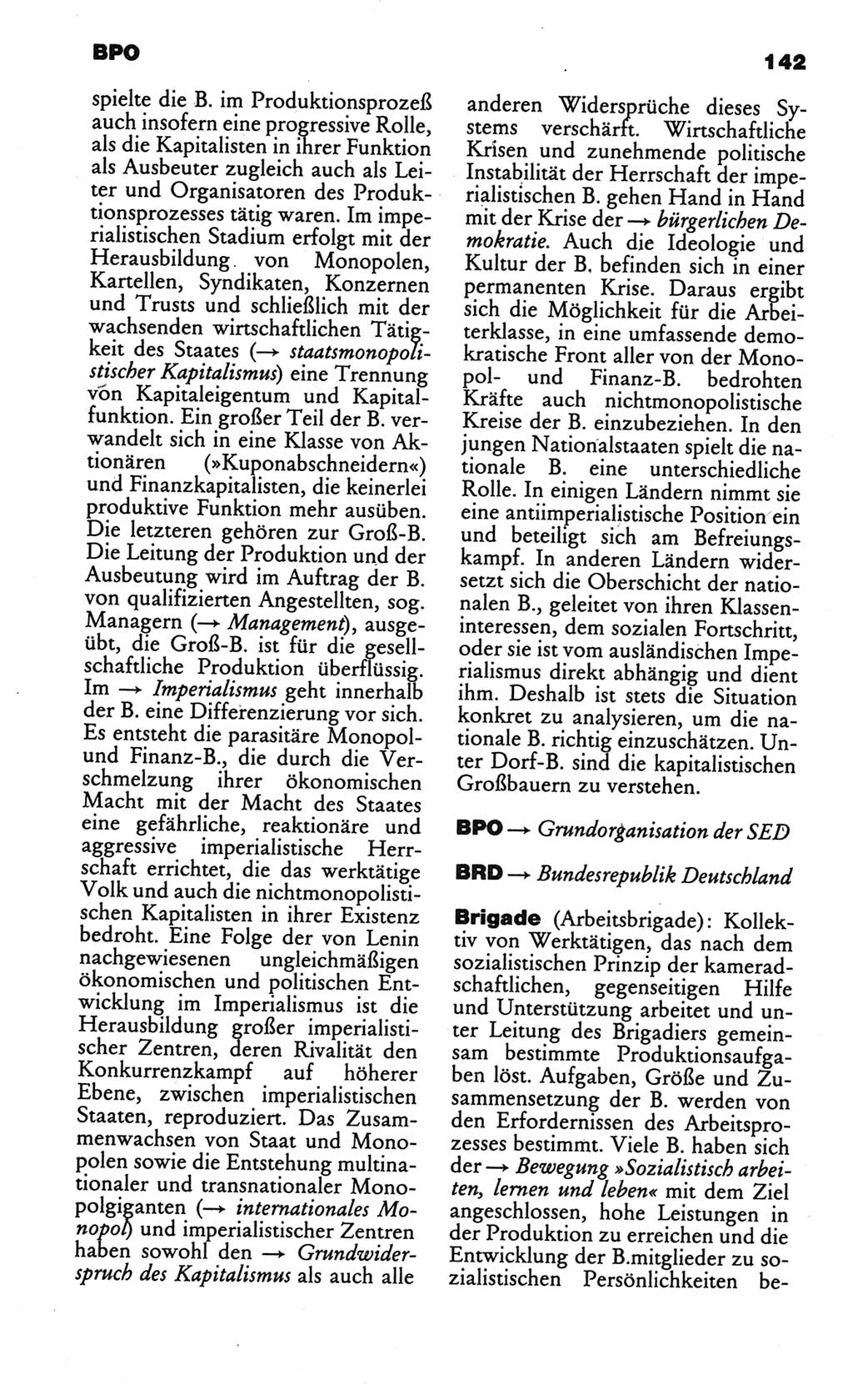 Kleines politisches Wörterbuch [Deutsche Demokratische Republik (DDR)] 1986, Seite 142 (Kl. pol. Wb. DDR 1986, S. 142)