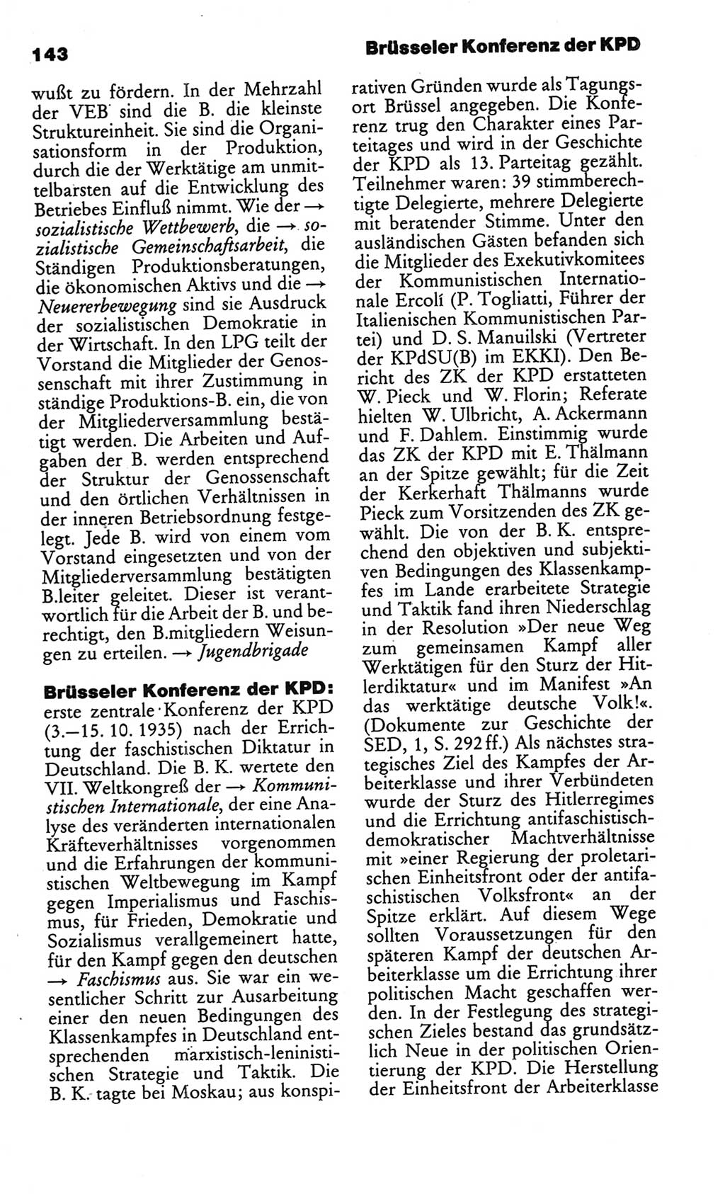 Kleines politisches Wörterbuch [Deutsche Demokratische Republik (DDR)] 1986, Seite 143 (Kl. pol. Wb. DDR 1986, S. 143)