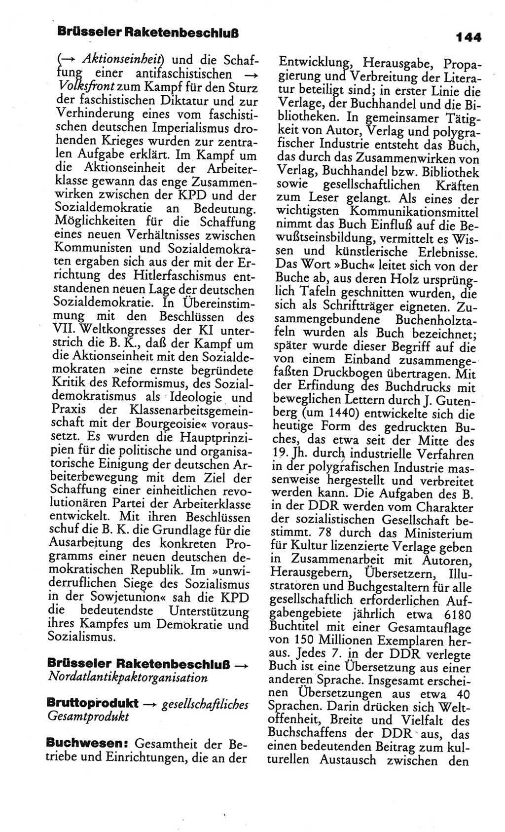 Kleines politisches Wörterbuch [Deutsche Demokratische Republik (DDR)] 1986, Seite 144 (Kl. pol. Wb. DDR 1986, S. 144)