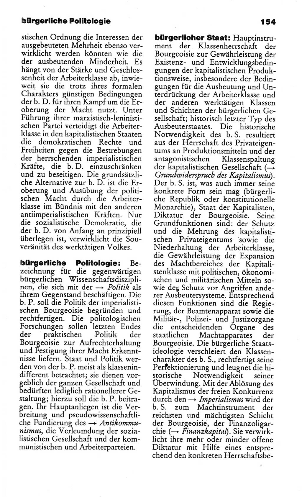 Kleines politisches Wörterbuch [Deutsche Demokratische Republik (DDR)] 1986, Seite 154 (Kl. pol. Wb. DDR 1986, S. 154)