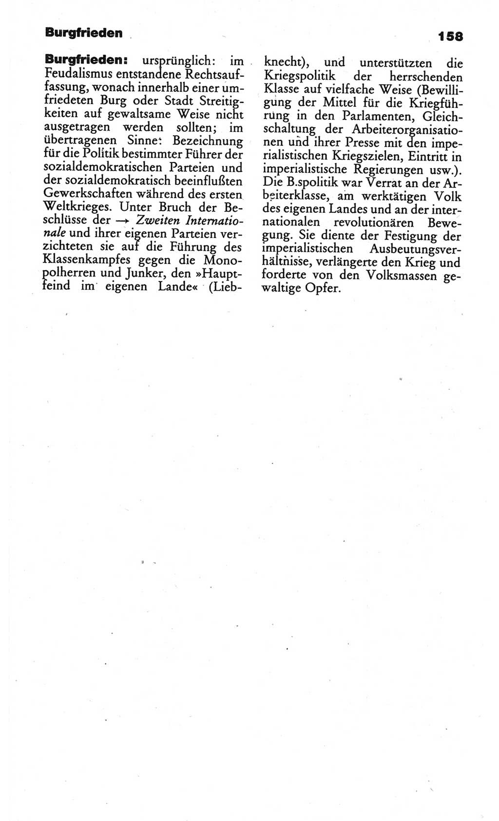 Kleines politisches Wörterbuch [Deutsche Demokratische Republik (DDR)] 1986, Seite 158 (Kl. pol. Wb. DDR 1986, S. 158)