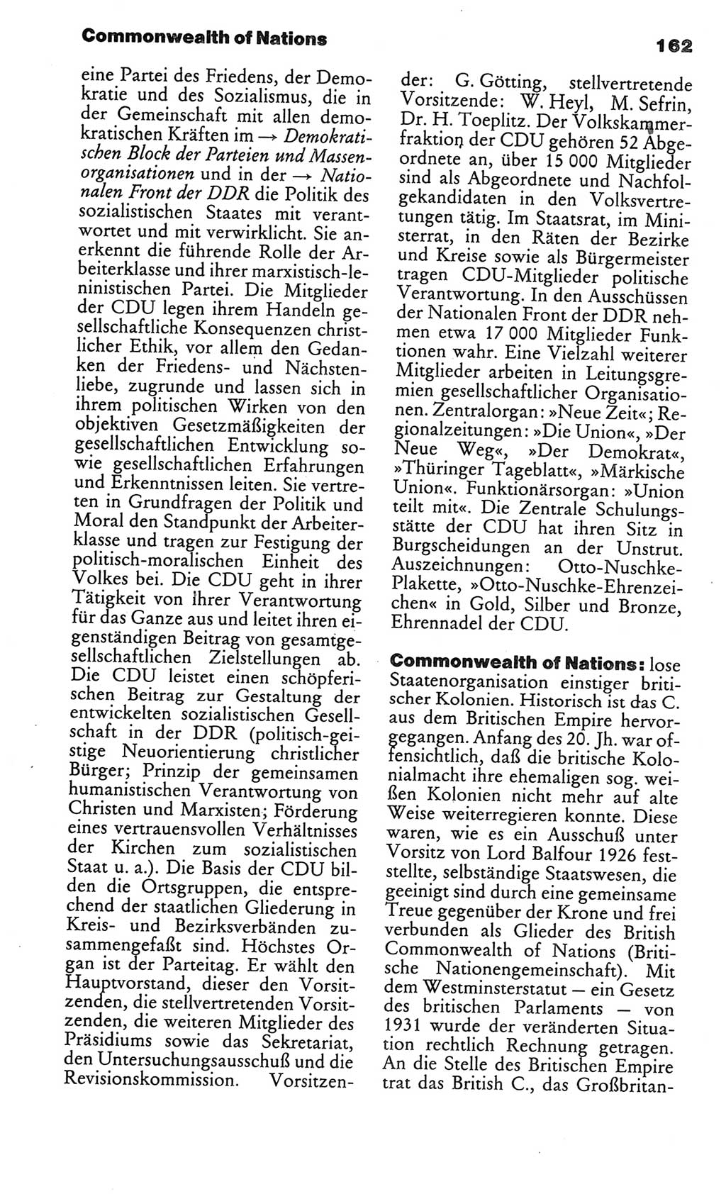 Kleines politisches Wörterbuch [Deutsche Demokratische Republik (DDR)] 1986, Seite 162 (Kl. pol. Wb. DDR 1986, S. 162)
