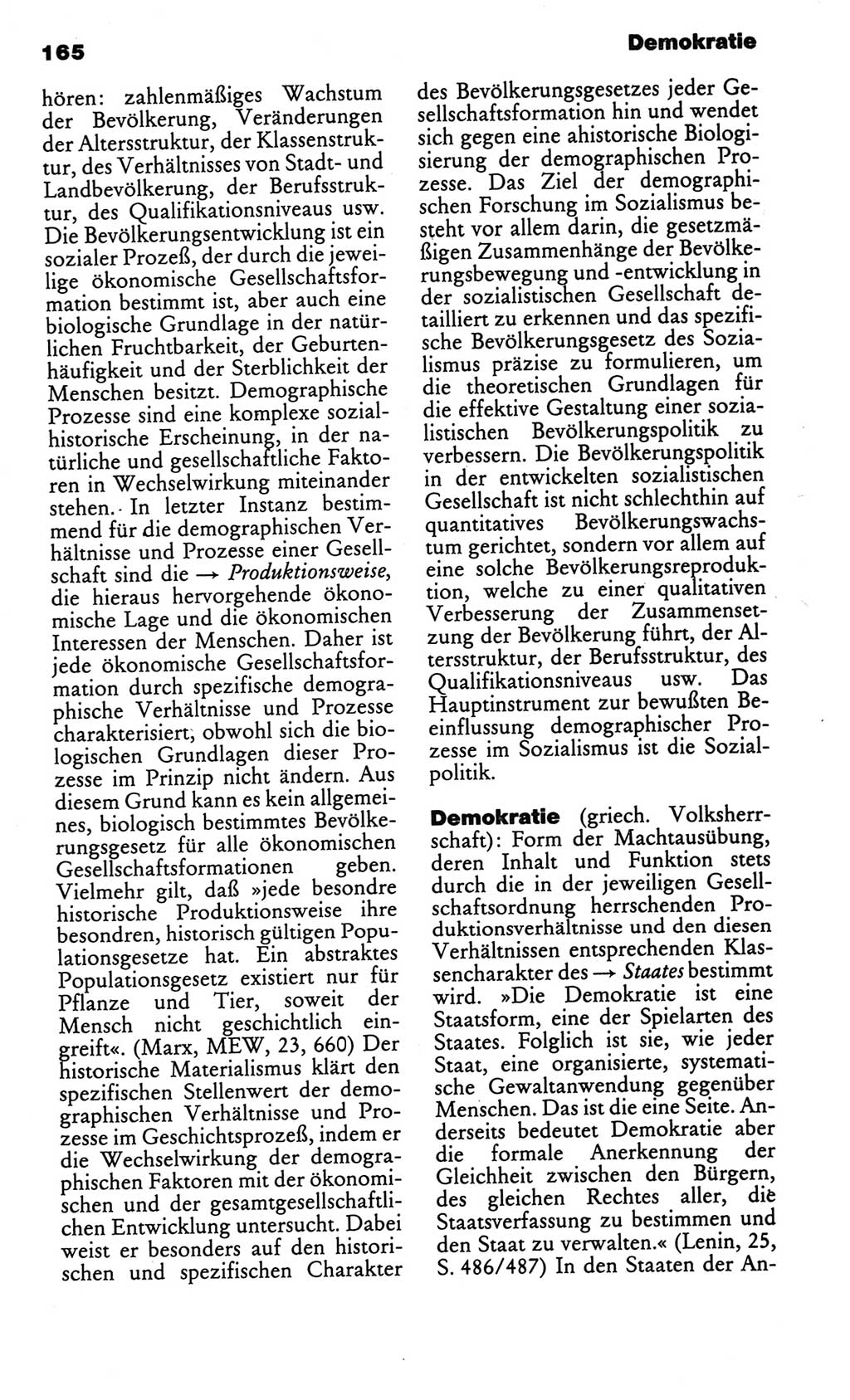 Kleines politisches Wörterbuch [Deutsche Demokratische Republik (DDR)] 1986, Seite 165 (Kl. pol. Wb. DDR 1986, S. 165)