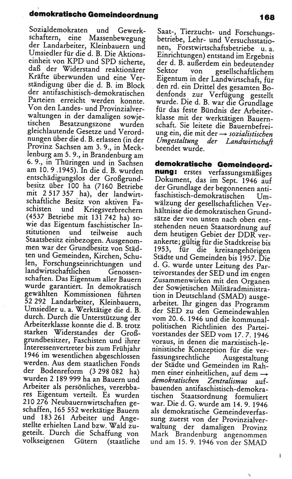 Kleines politisches Wörterbuch [Deutsche Demokratische Republik (DDR)] 1986, Seite 168 (Kl. pol. Wb. DDR 1986, S. 168)