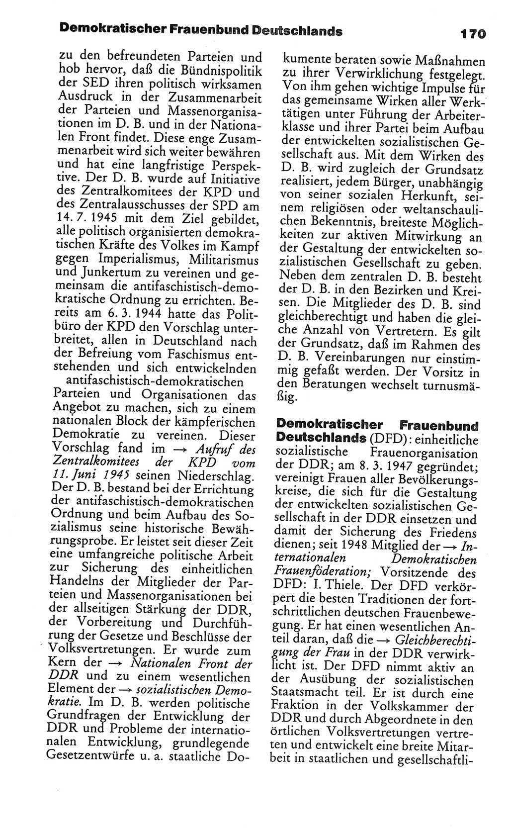 Kleines politisches Wörterbuch [Deutsche Demokratische Republik (DDR)] 1986, Seite 170 (Kl. pol. Wb. DDR 1986, S. 170)