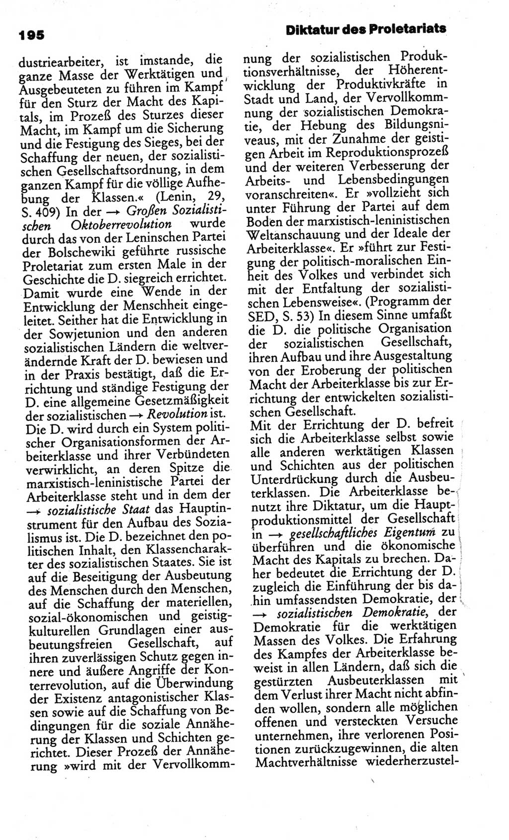 Kleines politisches Wörterbuch [Deutsche Demokratische Republik (DDR)] 1986, Seite 195 (Kl. pol. Wb. DDR 1986, S. 195)