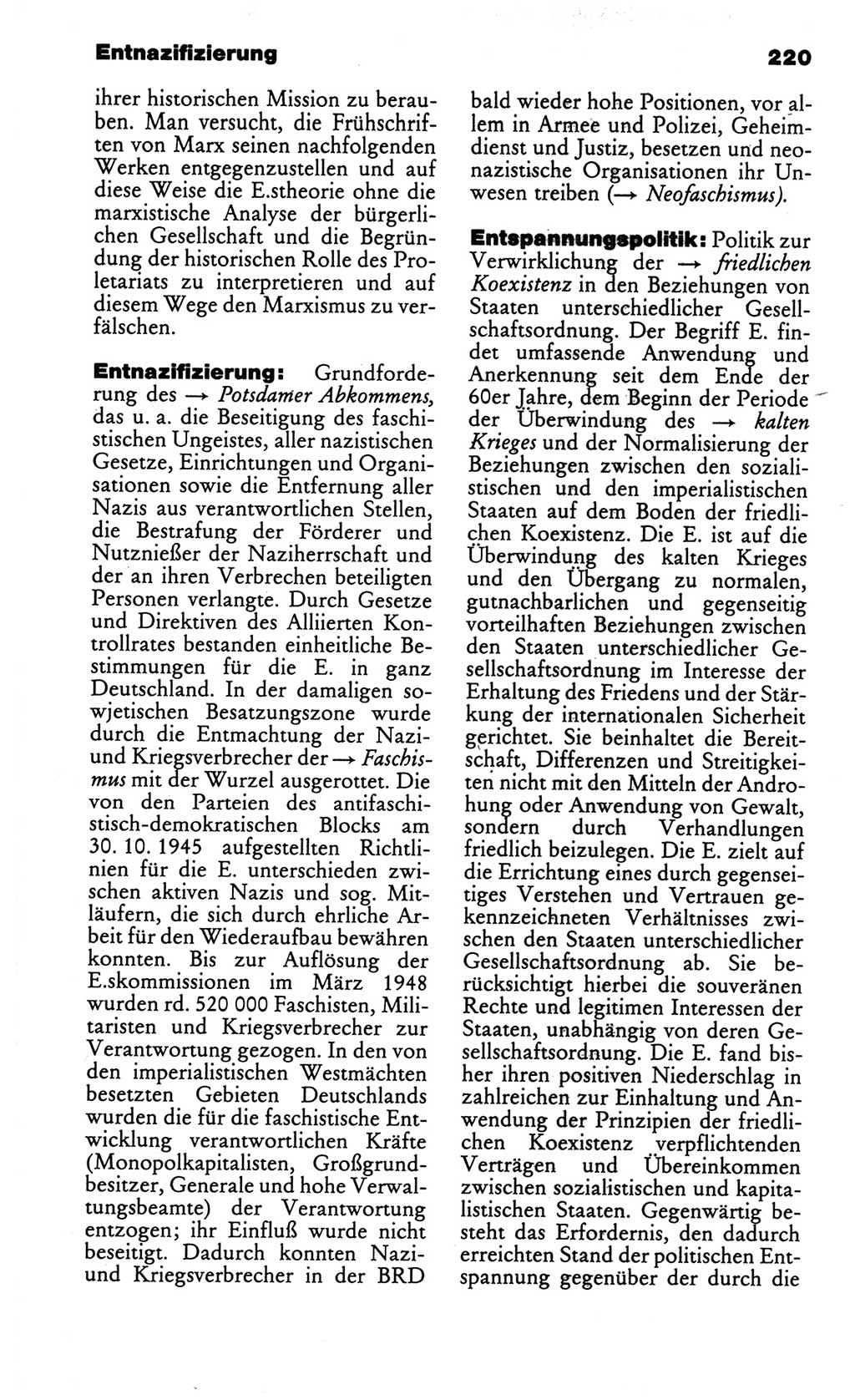 Kleines politisches Wörterbuch [Deutsche Demokratische Republik (DDR)] 1986, Seite 220 (Kl. pol. Wb. DDR 1986, S. 220)