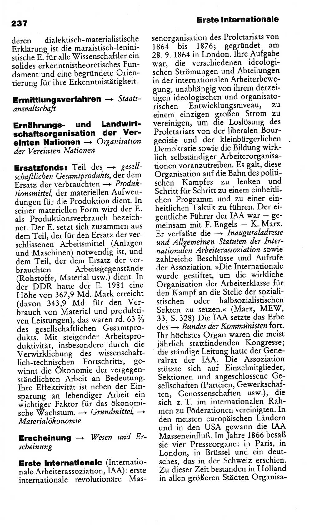 Kleines politisches Wörterbuch [Deutsche Demokratische Republik (DDR)] 1986, Seite 237 (Kl. pol. Wb. DDR 1986, S. 237)