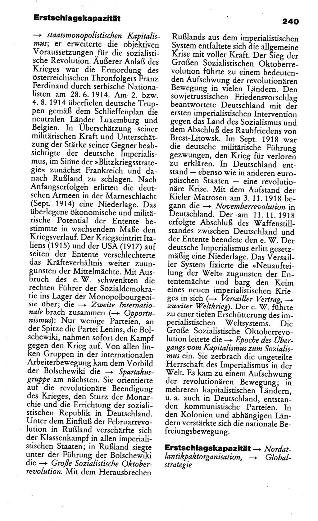 Kleines politisches Wörterbuch [Deutsche Demokratische Republik (DDR)] 1986, Seite 240 (Kl. pol. Wb. DDR 1986, S. 240)