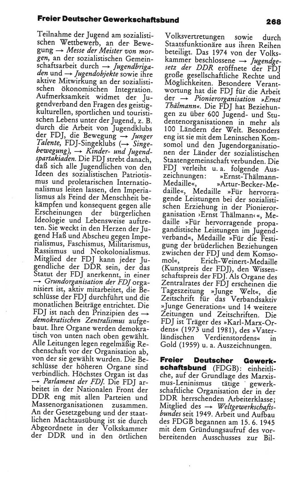 Kleines politisches Wörterbuch [Deutsche Demokratische Republik (DDR)] 1986, Seite 268 (Kl. pol. Wb. DDR 1986, S. 268)