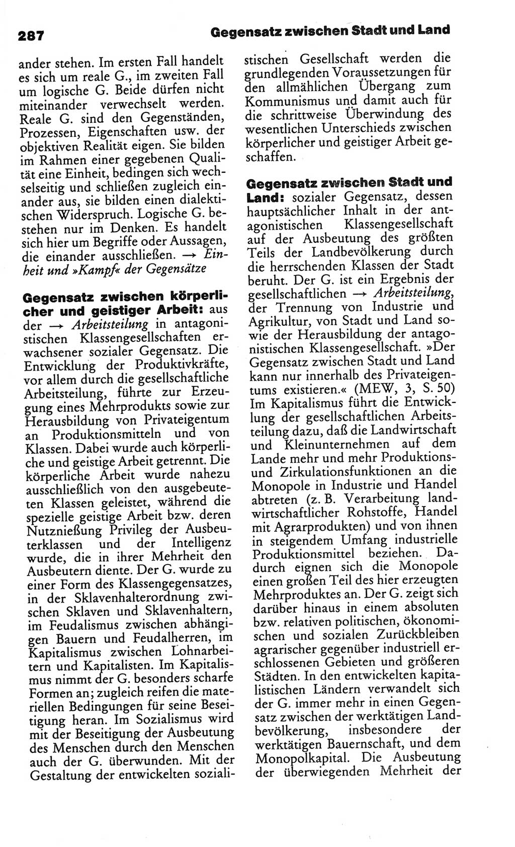 Kleines politisches Wörterbuch [Deutsche Demokratische Republik (DDR)] 1986, Seite 287 (Kl. pol. Wb. DDR 1986, S. 287)