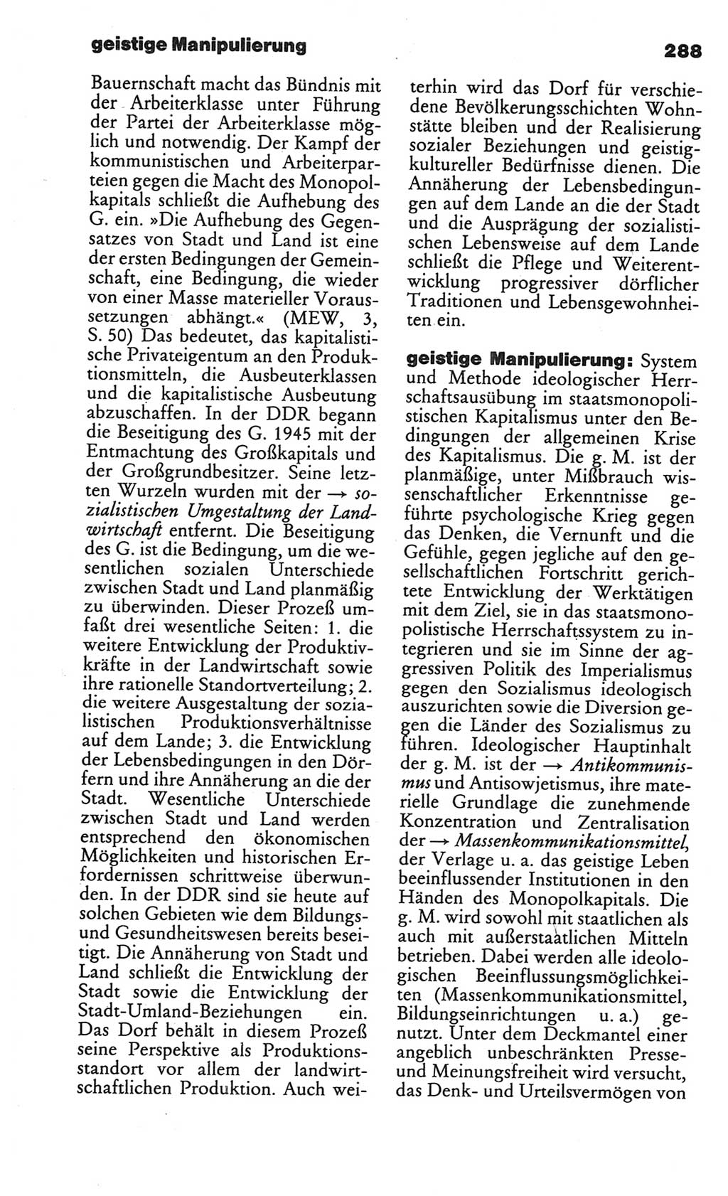 Kleines politisches Wörterbuch [Deutsche Demokratische Republik (DDR)] 1986, Seite 288 (Kl. pol. Wb. DDR 1986, S. 288)