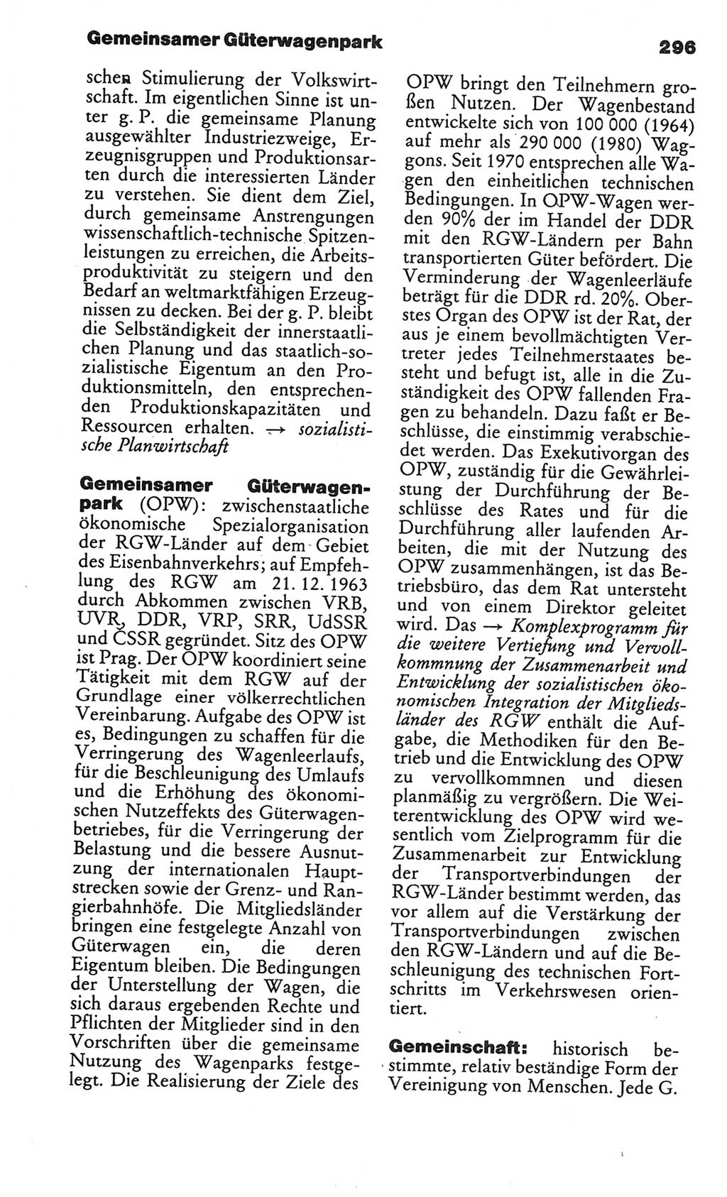 Kleines politisches Wörterbuch [Deutsche Demokratische Republik (DDR)] 1986, Seite 296 (Kl. pol. Wb. DDR 1986, S. 296)