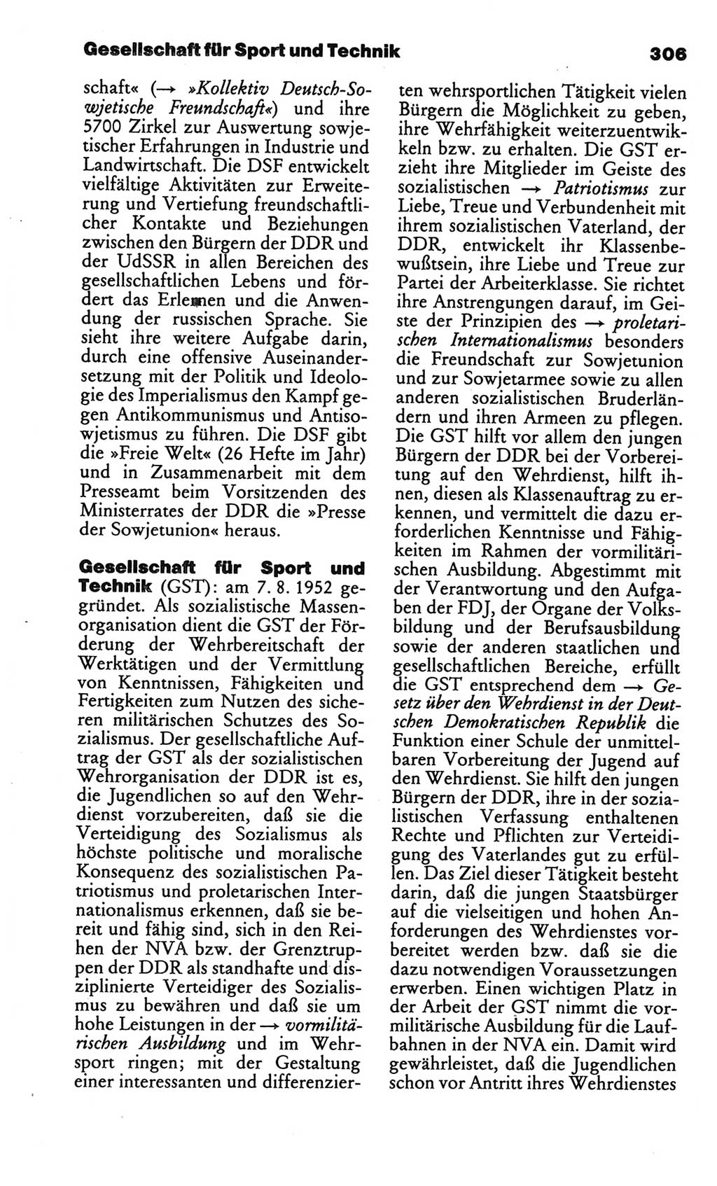Kleines politisches Wörterbuch [Deutsche Demokratische Republik (DDR)] 1986, Seite 306 (Kl. pol. Wb. DDR 1986, S. 306)