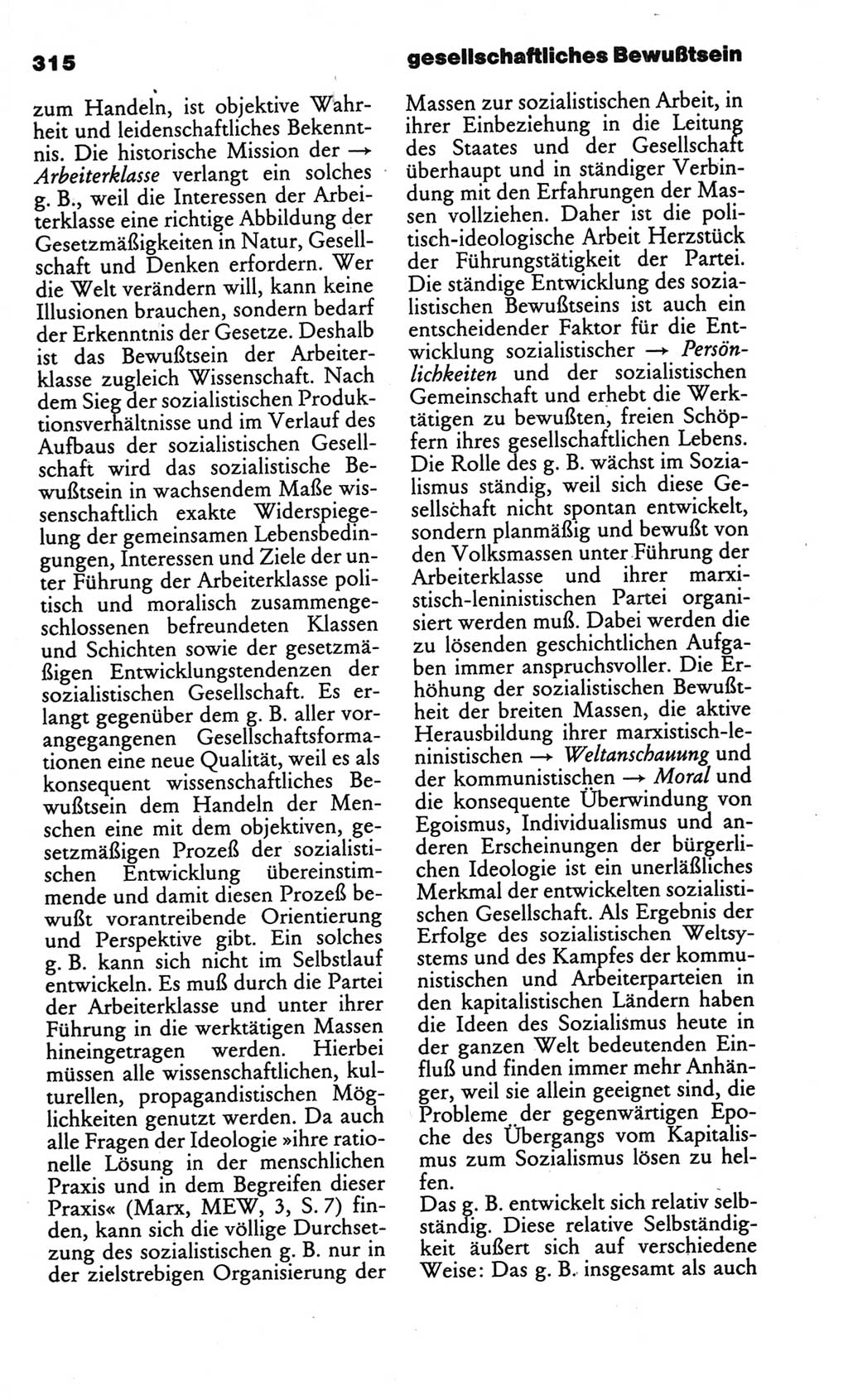 Kleines politisches Wörterbuch [Deutsche Demokratische Republik (DDR)] 1986, Seite 315 (Kl. pol. Wb. DDR 1986, S. 315)