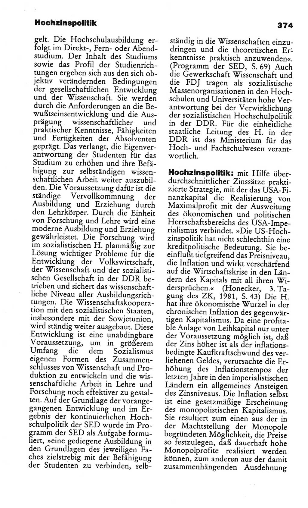 Kleines politisches Wörterbuch [Deutsche Demokratische Republik (DDR)] 1986, Seite 374 (Kl. pol. Wb. DDR 1986, S. 374)
