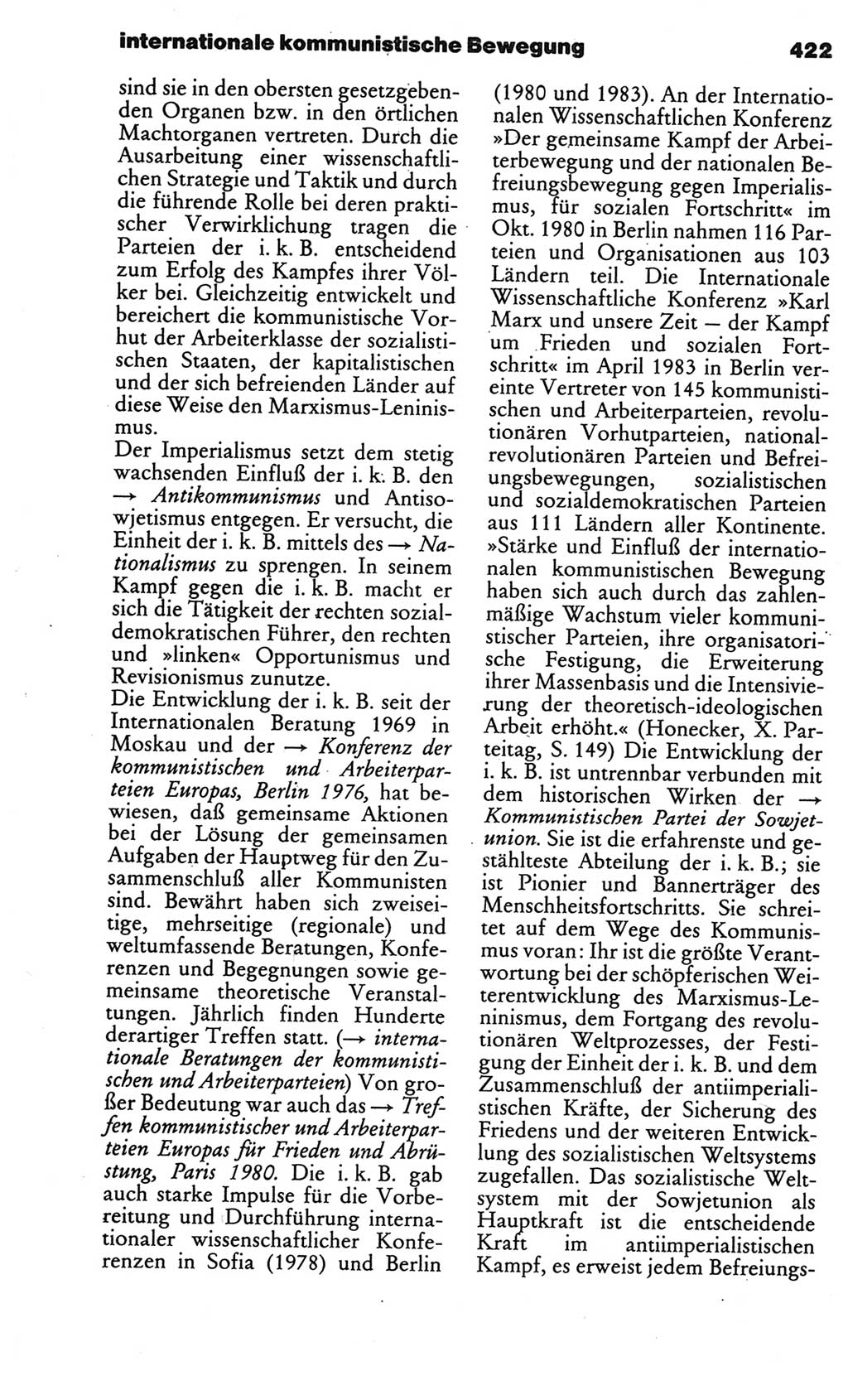 Kleines politisches Wörterbuch [Deutsche Demokratische Republik (DDR)] 1986, Seite 422 (Kl. pol. Wb. DDR 1986, S. 422)