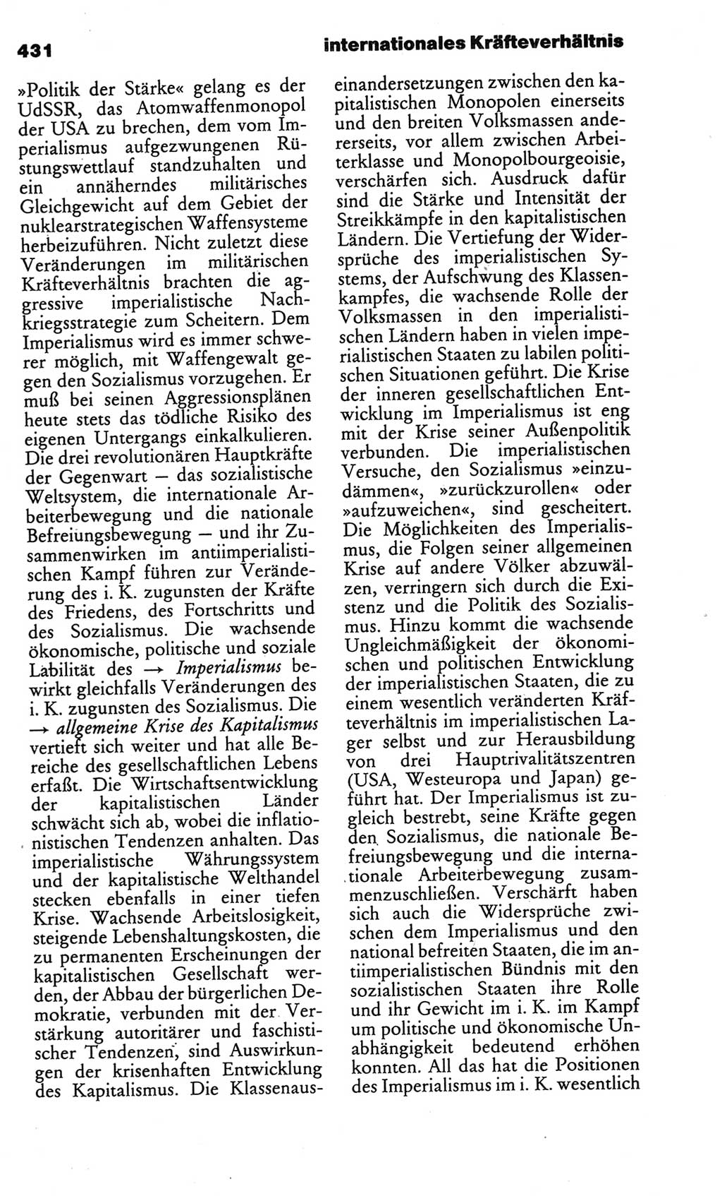 Kleines politisches Wörterbuch [Deutsche Demokratische Republik (DDR)] 1986, Seite 431 (Kl. pol. Wb. DDR 1986, S. 431)
