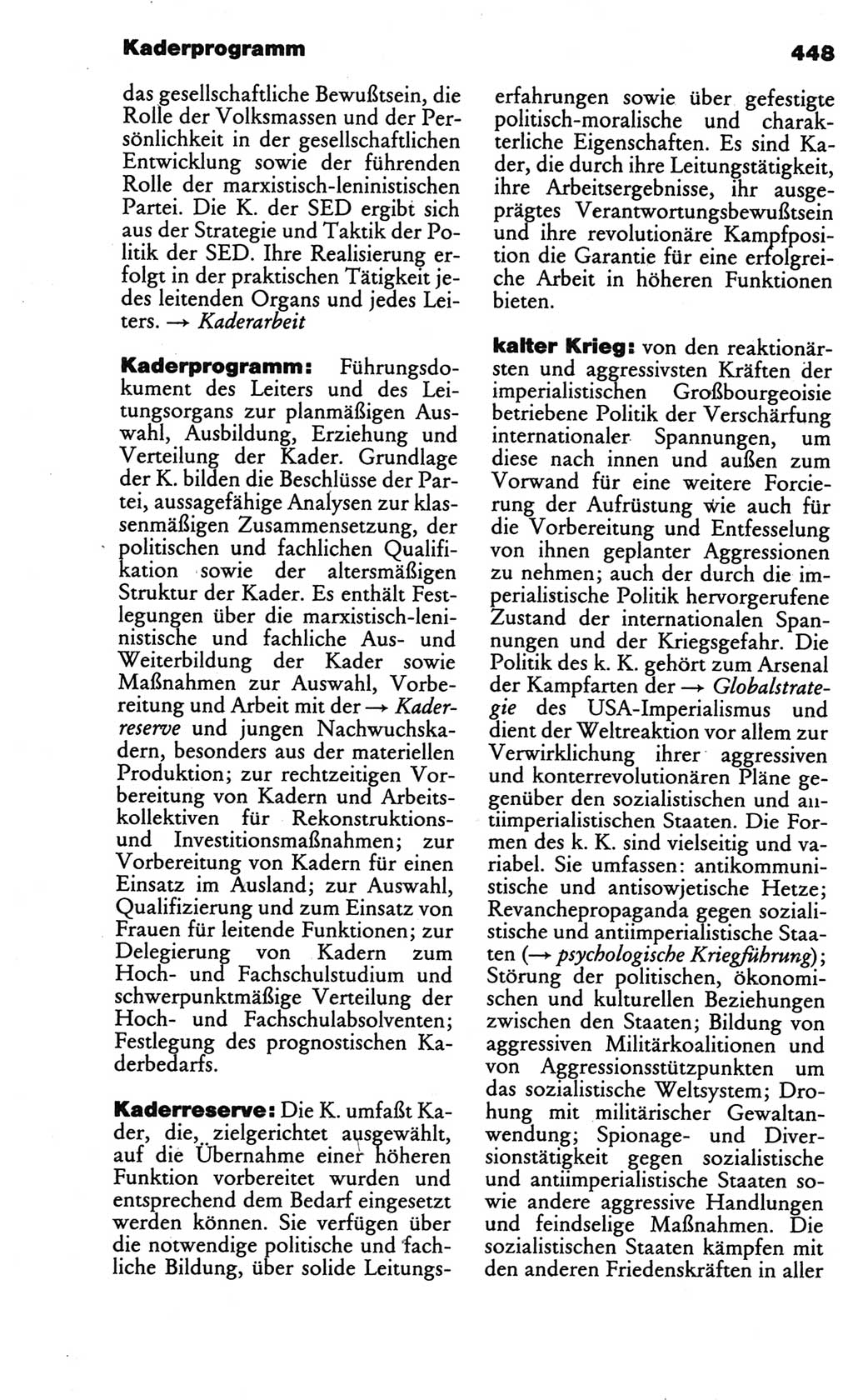 Kleines politisches Wörterbuch [Deutsche Demokratische Republik (DDR)] 1986, Seite 448 (Kl. pol. Wb. DDR 1986, S. 448)
