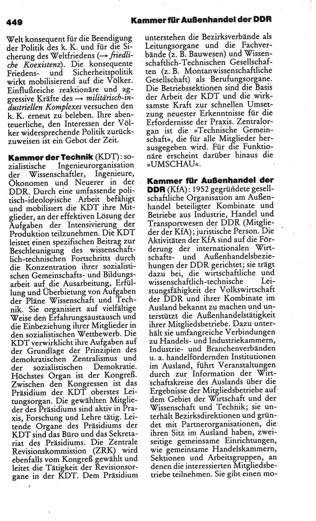 Kleines politisches Wörterbuch [Deutsche Demokratische Republik (DDR)] 1986, Seite 449 (Kl. pol. Wb. DDR 1986, S. 449)