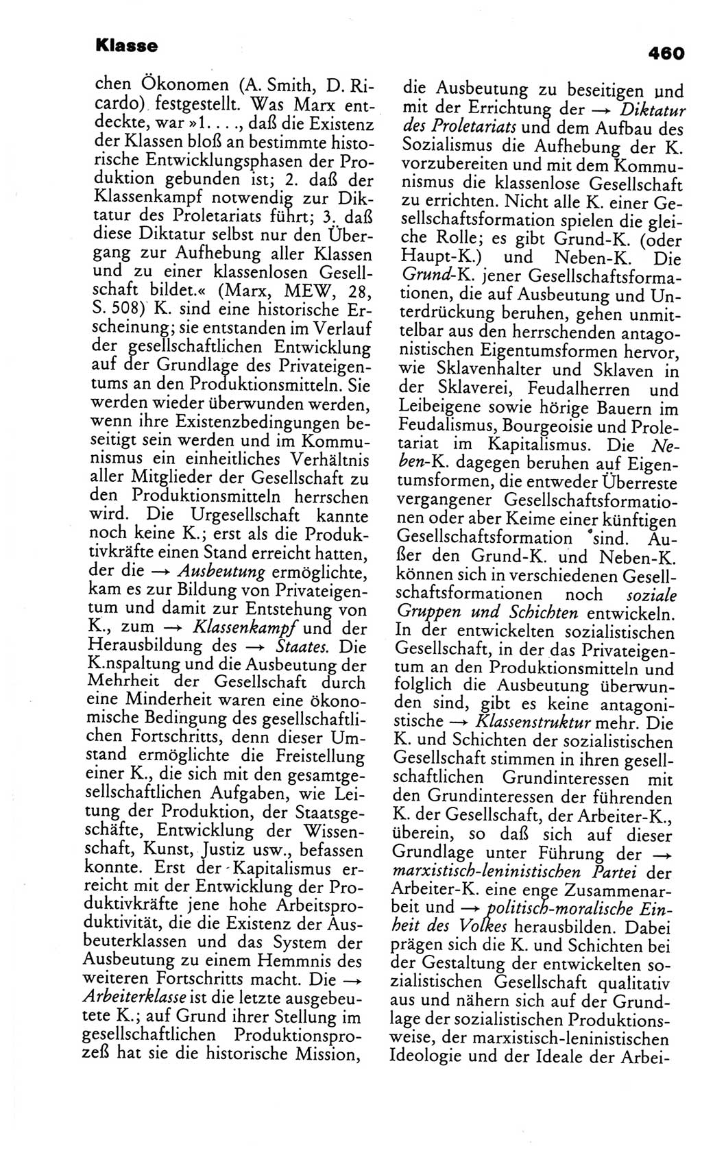 Kleines politisches Wörterbuch [Deutsche Demokratische Republik (DDR)] 1986, Seite 460 (Kl. pol. Wb. DDR 1986, S. 460)