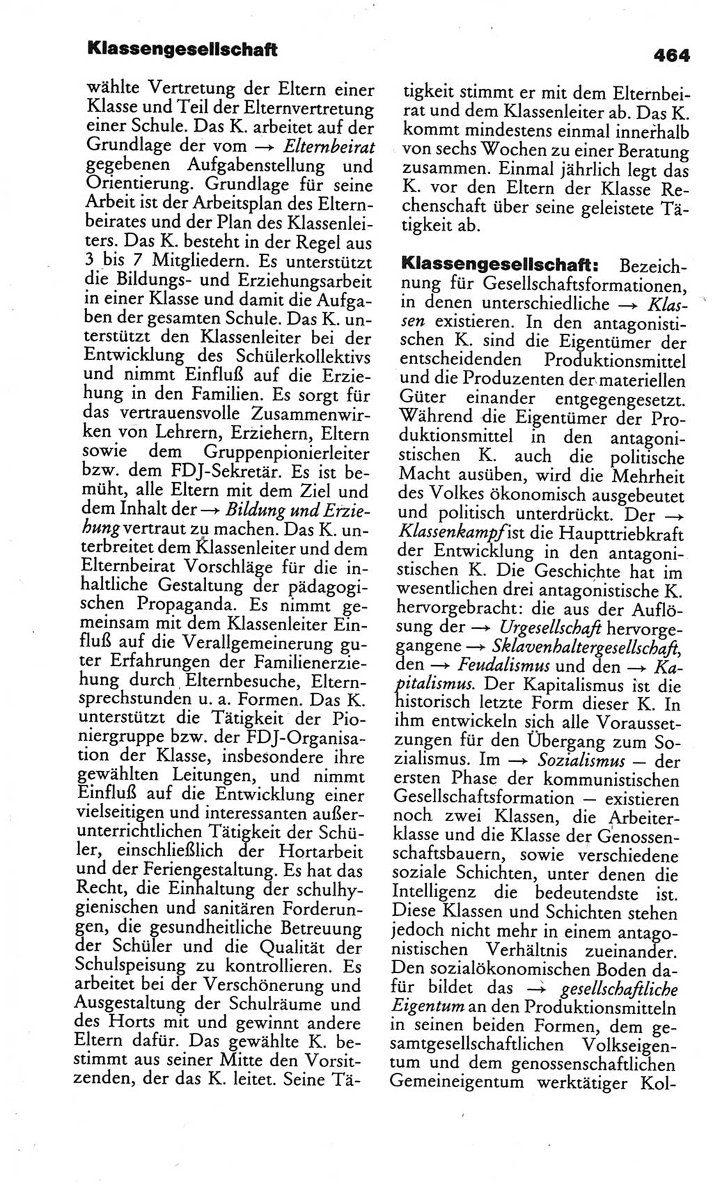 Kleines politisches Wörterbuch [Deutsche Demokratische Republik (DDR)] 1986, Seite 464 (Kl. pol. Wb. DDR 1986, S. 464)