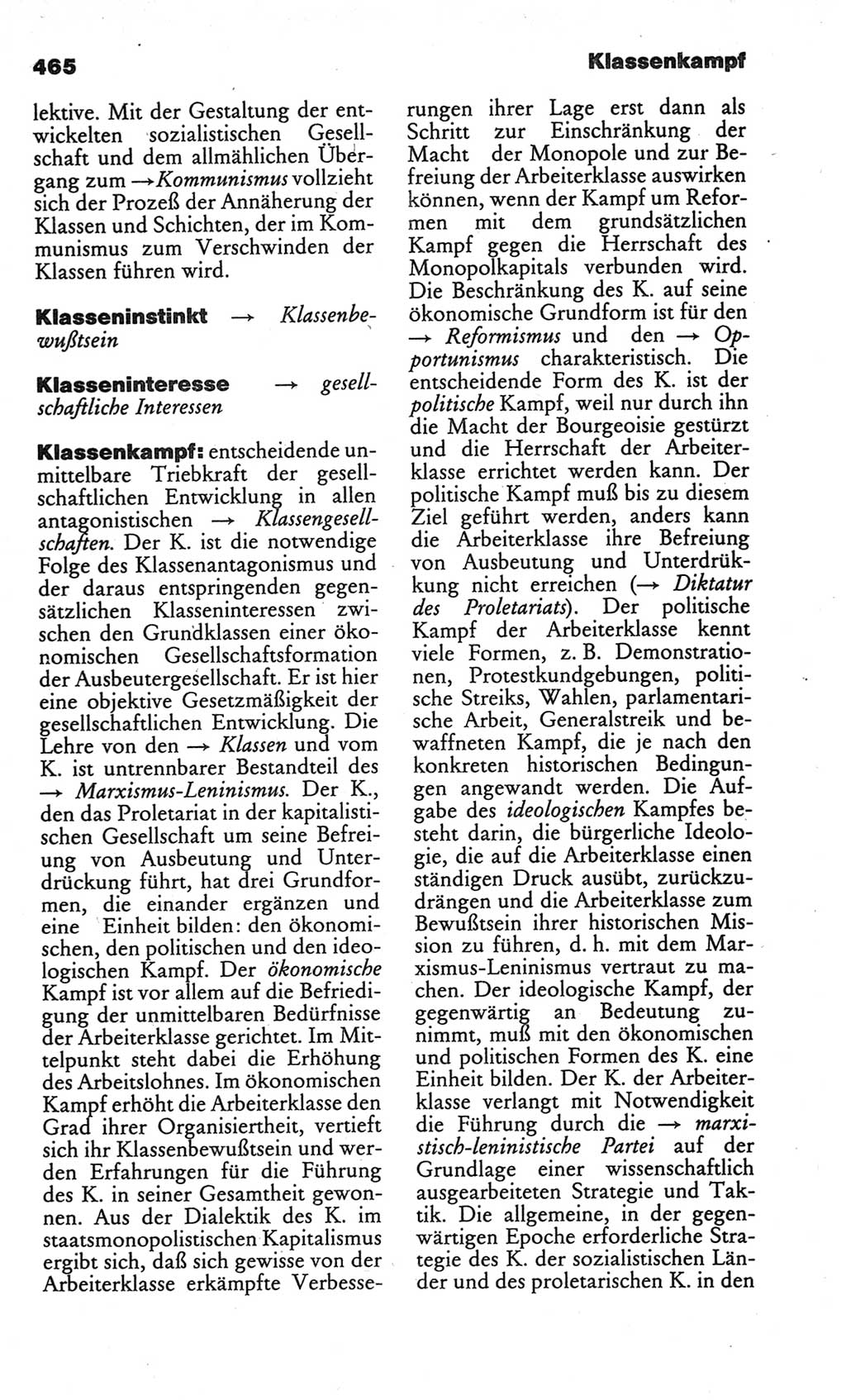 Kleines politisches Wörterbuch [Deutsche Demokratische Republik (DDR)] 1986, Seite 465 (Kl. pol. Wb. DDR 1986, S. 465)