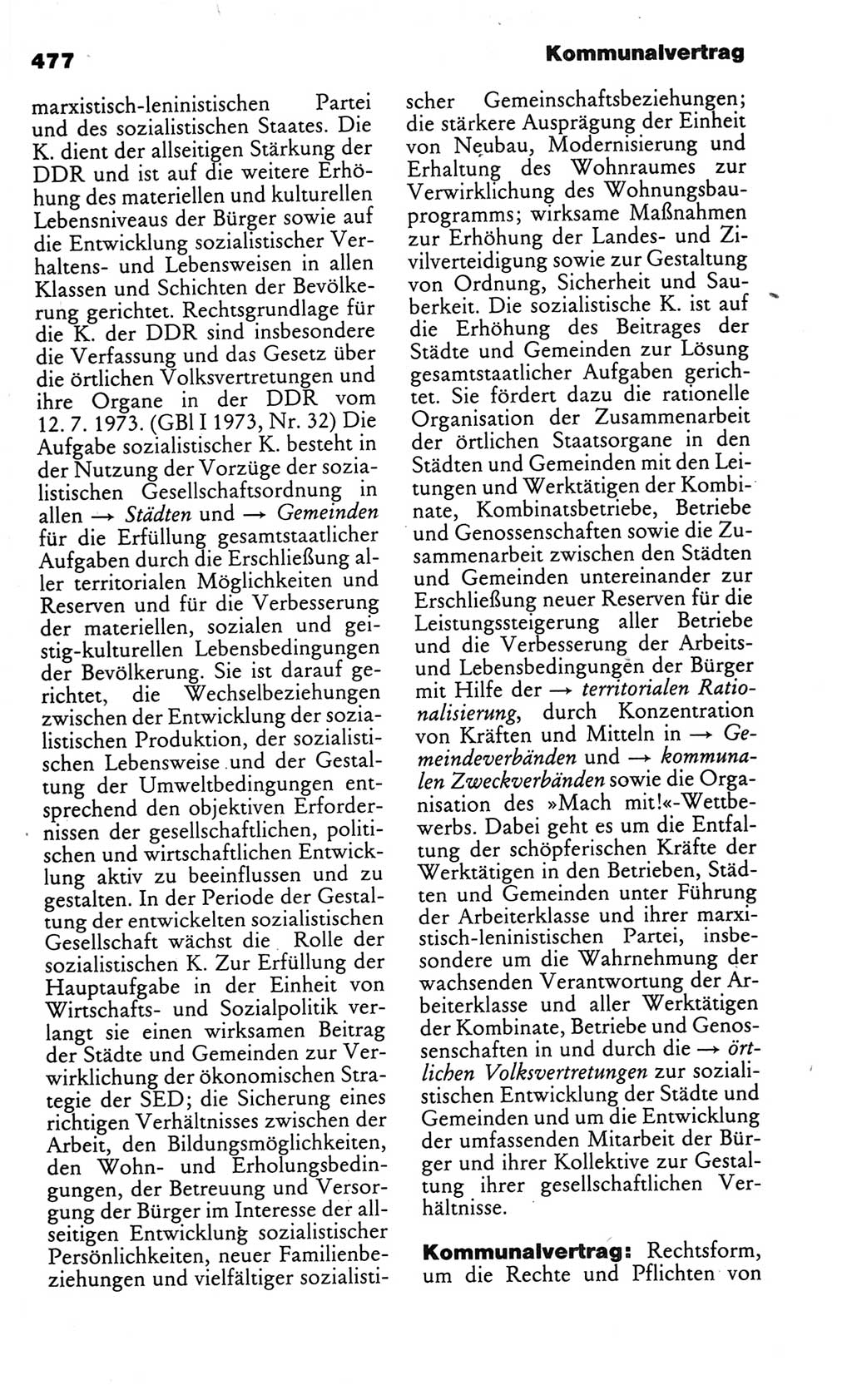 Kleines politisches Wörterbuch [Deutsche Demokratische Republik (DDR)] 1986, Seite 477 (Kl. pol. Wb. DDR 1986, S. 477)
