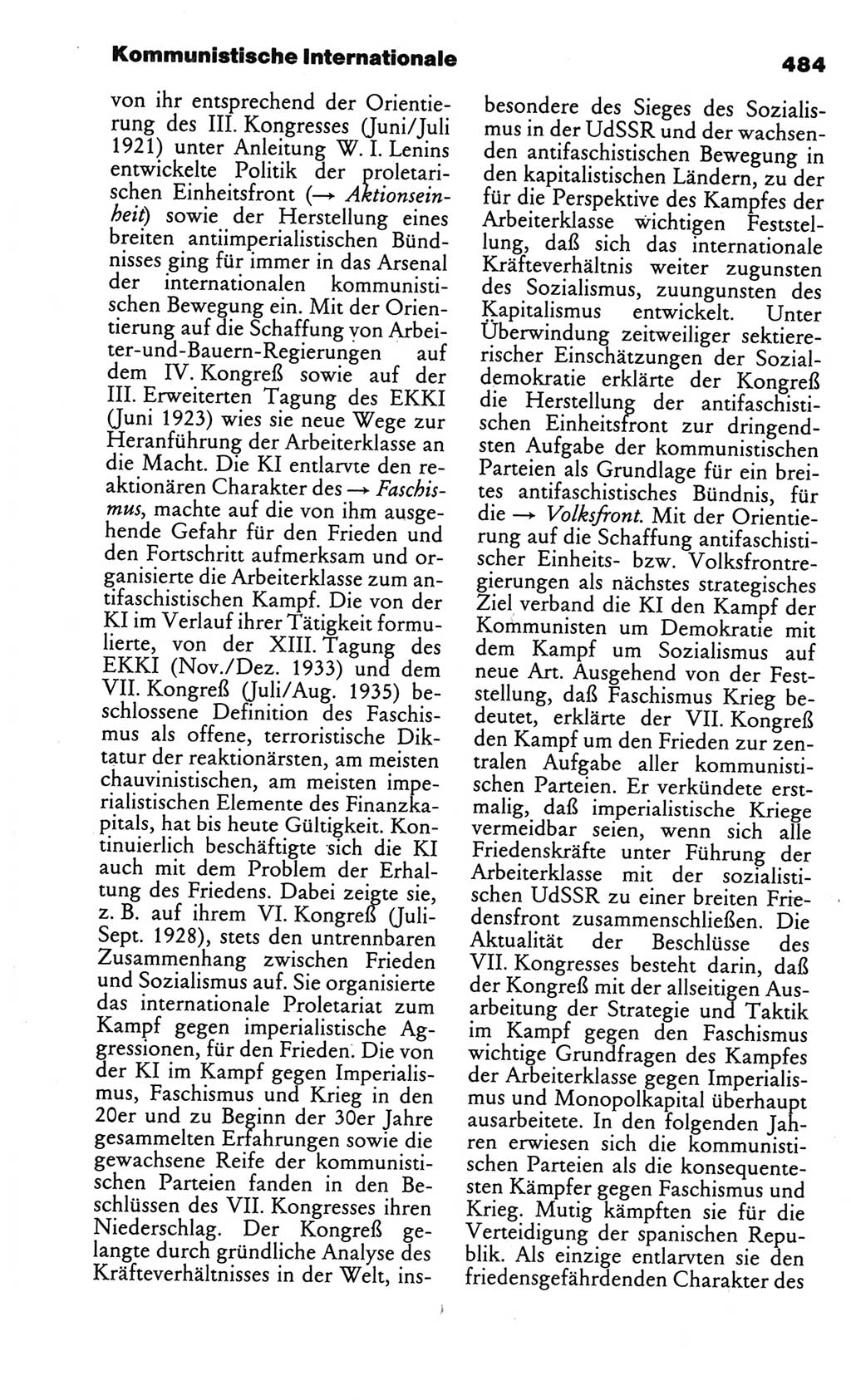 Kleines politisches Wörterbuch [Deutsche Demokratische Republik (DDR)] 1986, Seite 484 (Kl. pol. Wb. DDR 1986, S. 484)